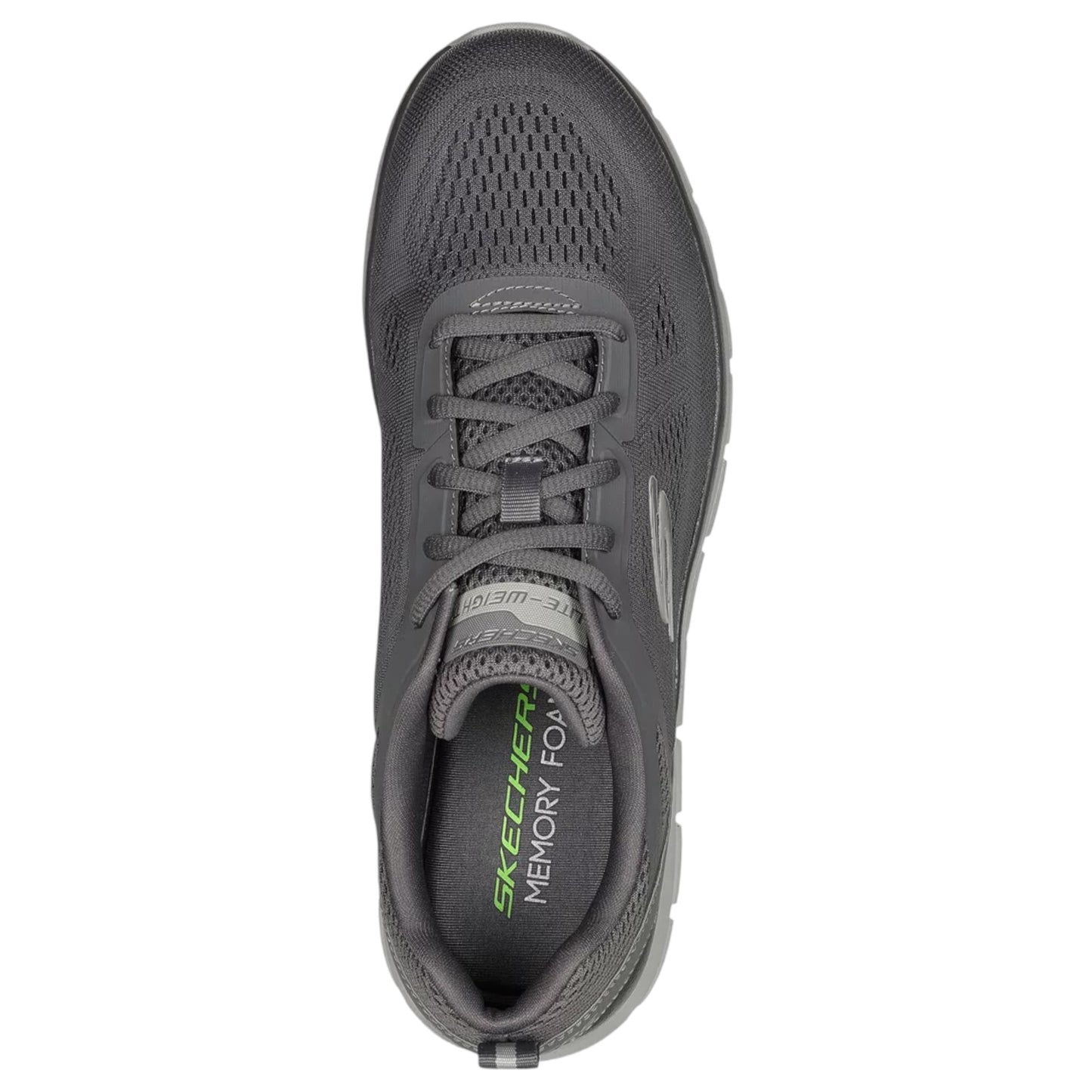 Mens Skechers Track Broader Shoes Charcoal