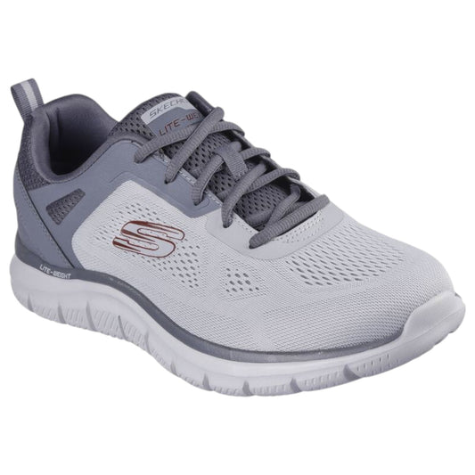 Mens Skechers Track Broader Shoes Grey