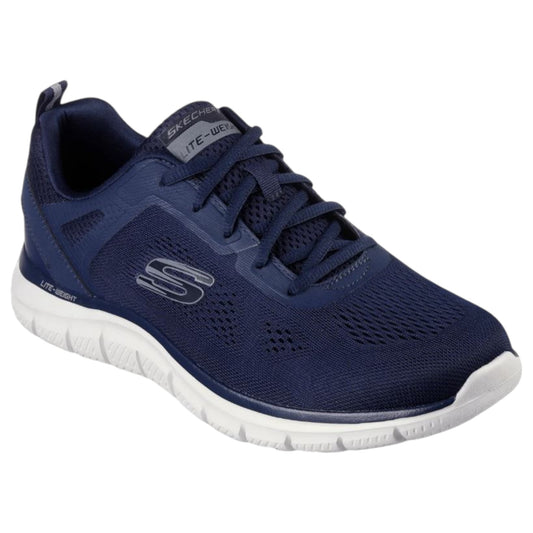 Mens Skechers Track Broader Shoes Navy