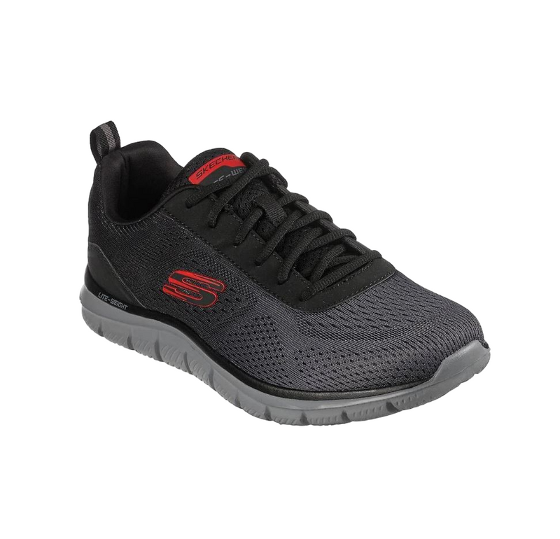 Mens Skechers Track Ripkent Black/ Charcoal Lace Up Athletic Shoes