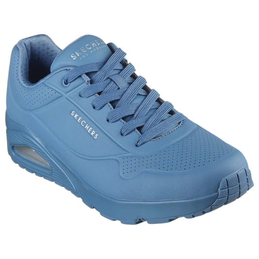 Mens Skechers Uno - Stand On Air Shoes Light Denim