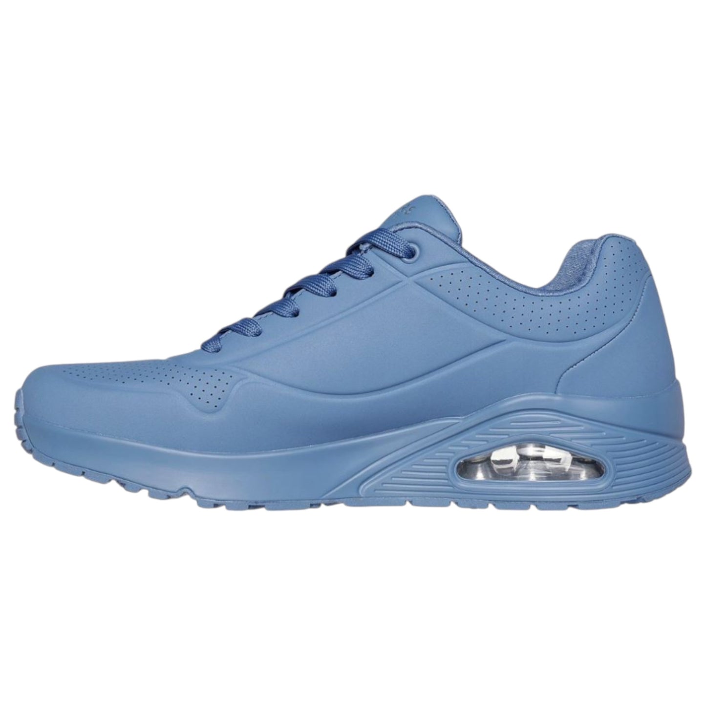 Mens Skechers Uno - Stand On Air Shoes Light Denim