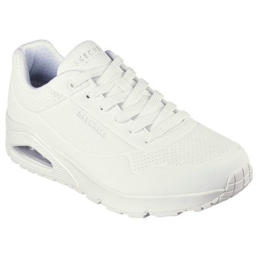 Mens Skechers Uno - Stand On Air Wide Shoes White
