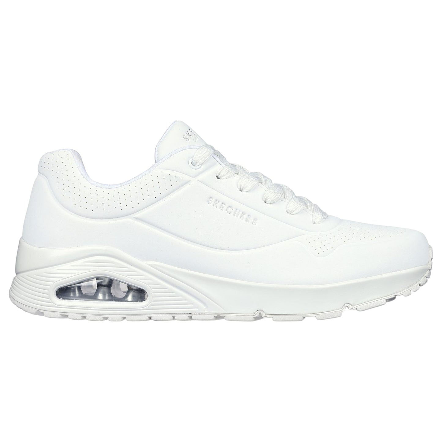 Mens Skechers Uno - Stand On Air Wide Shoes White