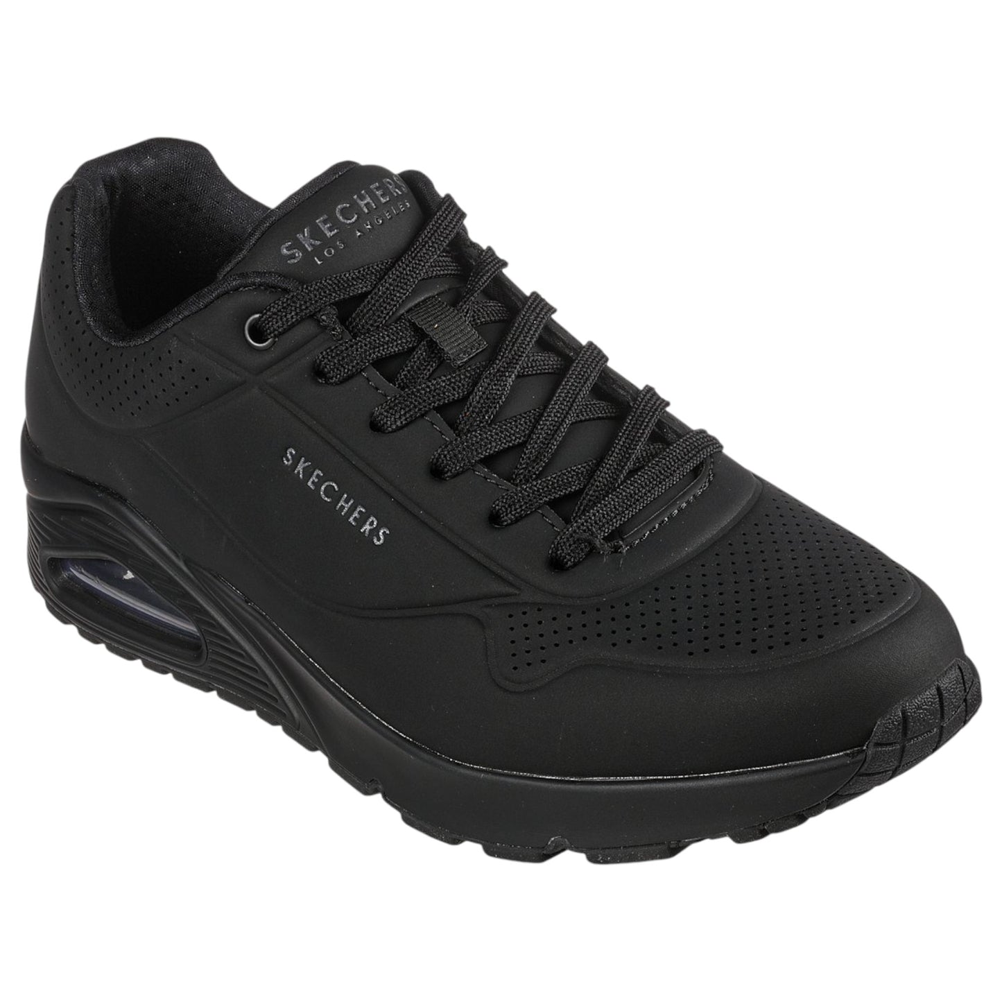 Mens Skechers Uno - Stand On Air Shoes Black/Black