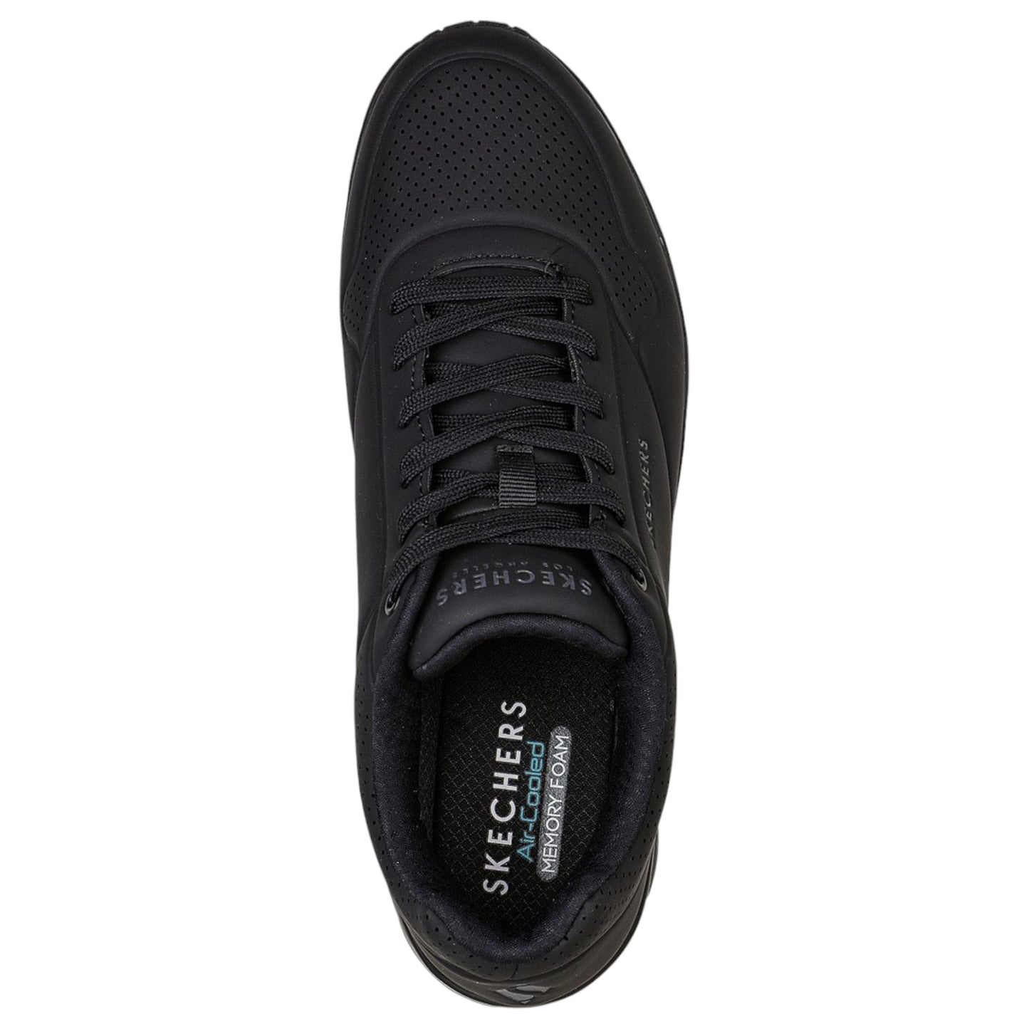 Mens Skechers Uno - Stand On Air Shoes Black/Black