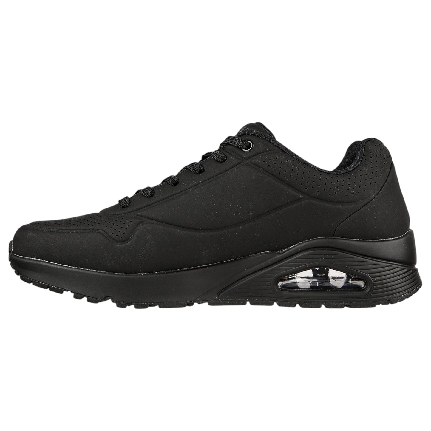 Mens Skechers Uno - Stand On Air Shoes Black/Black