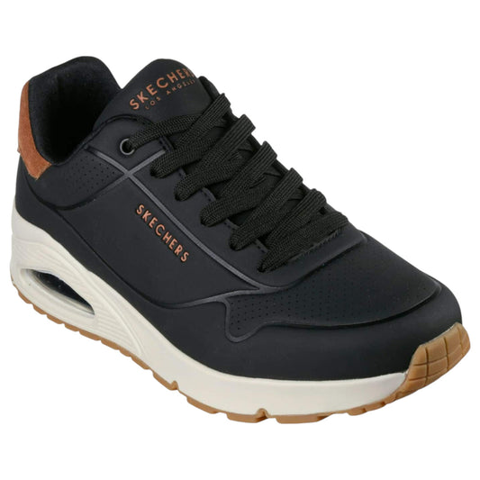 Mens Skechers Uno - Suited On Air Shoes Black