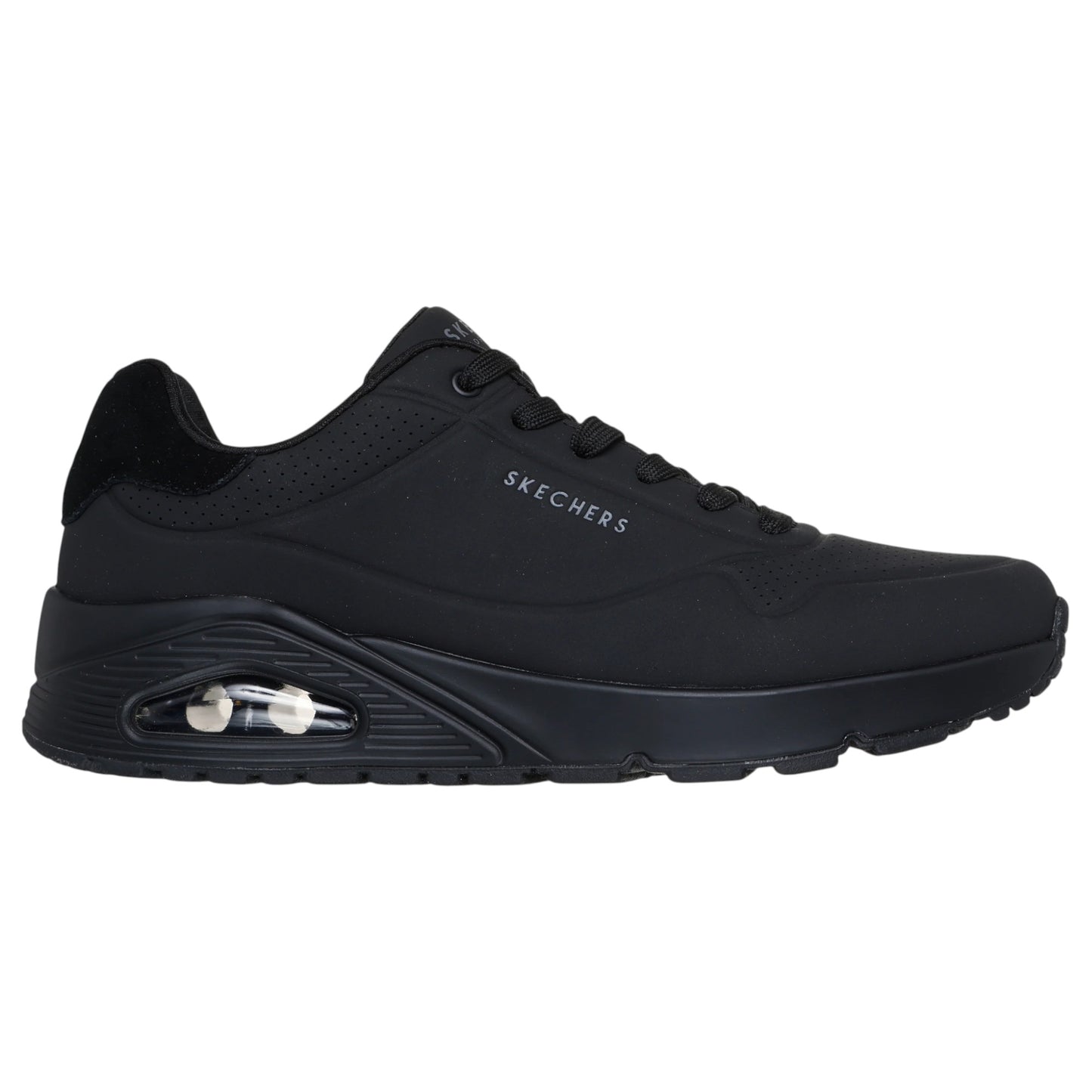 Mens Skechers Uno - Suited On Air Shoes Black