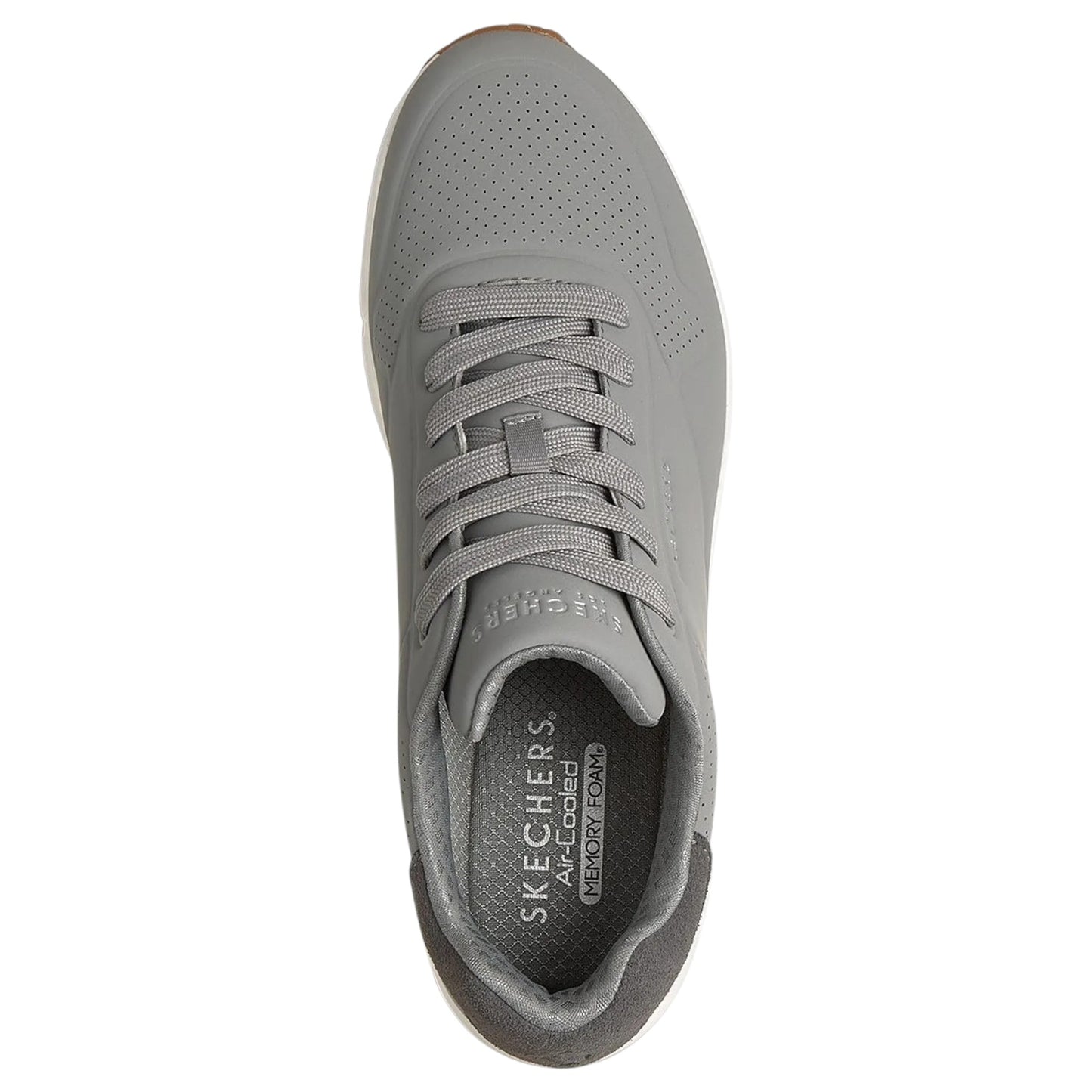 Mens Skechers Uno - Suited On Air Shoes Light Grey