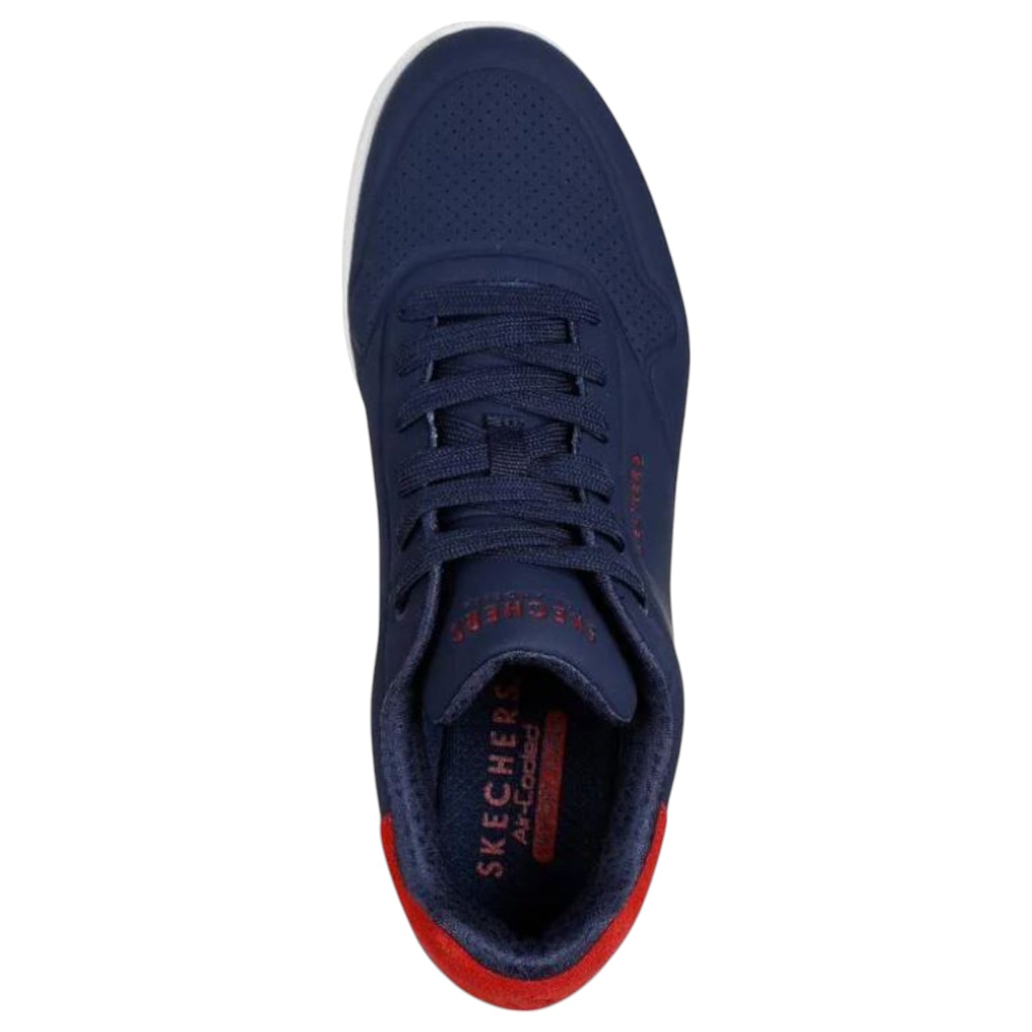 Mens Skechers Uno - Suited On Air Shoes Navy/Red