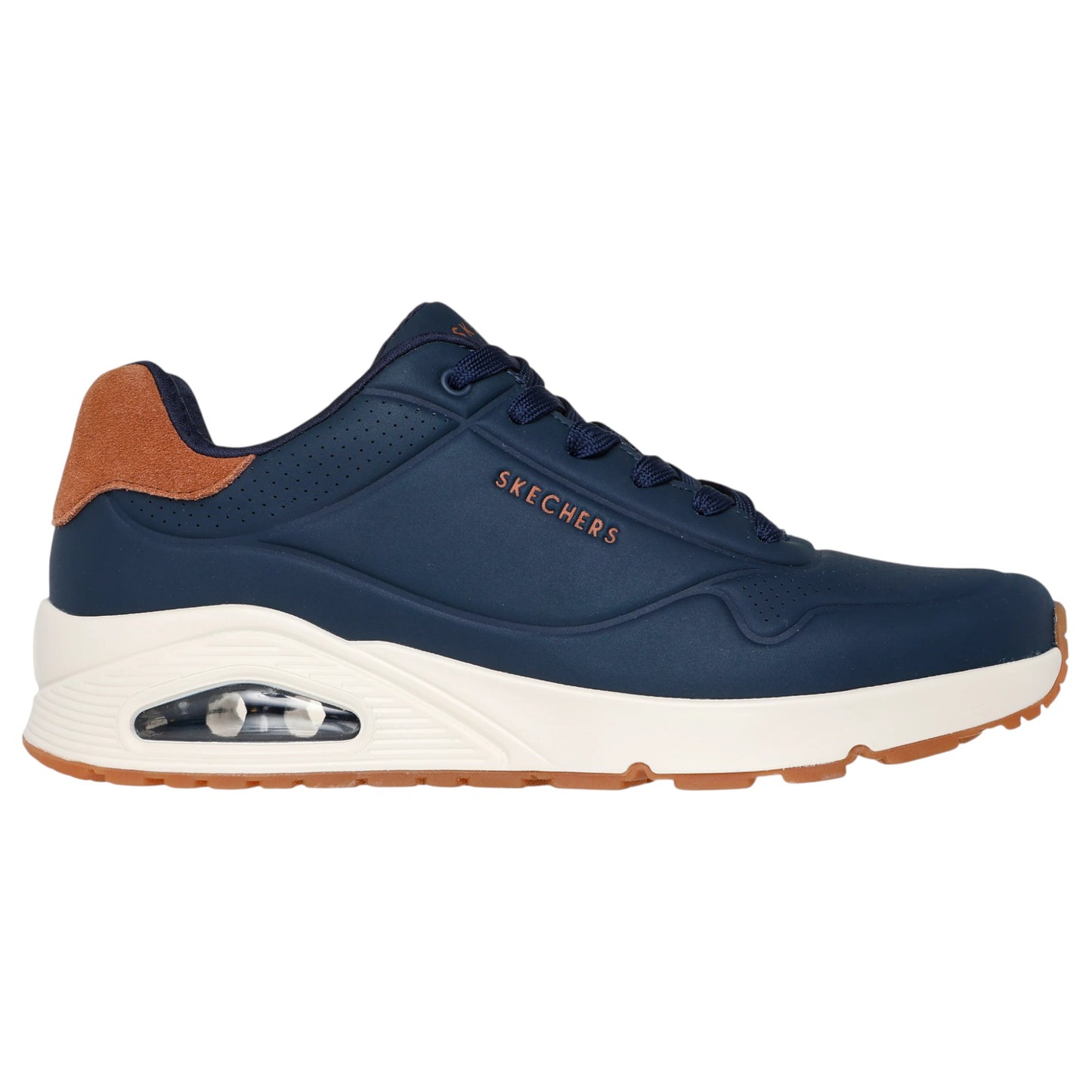 Mens Skechers Uno - Suited On Air Shoes Navy