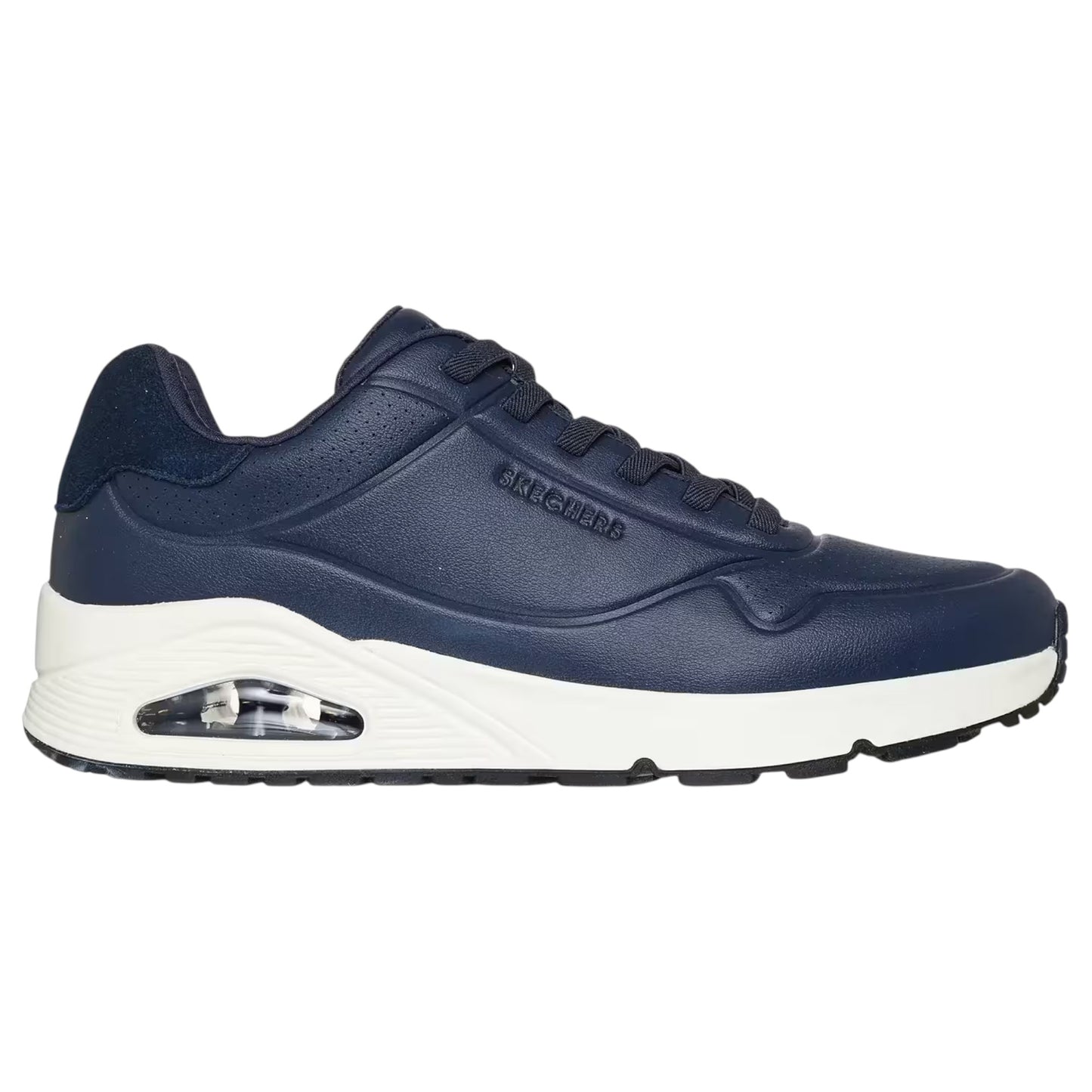 Mens Skechers Uno - Tailored Air Shoes Navy/Black