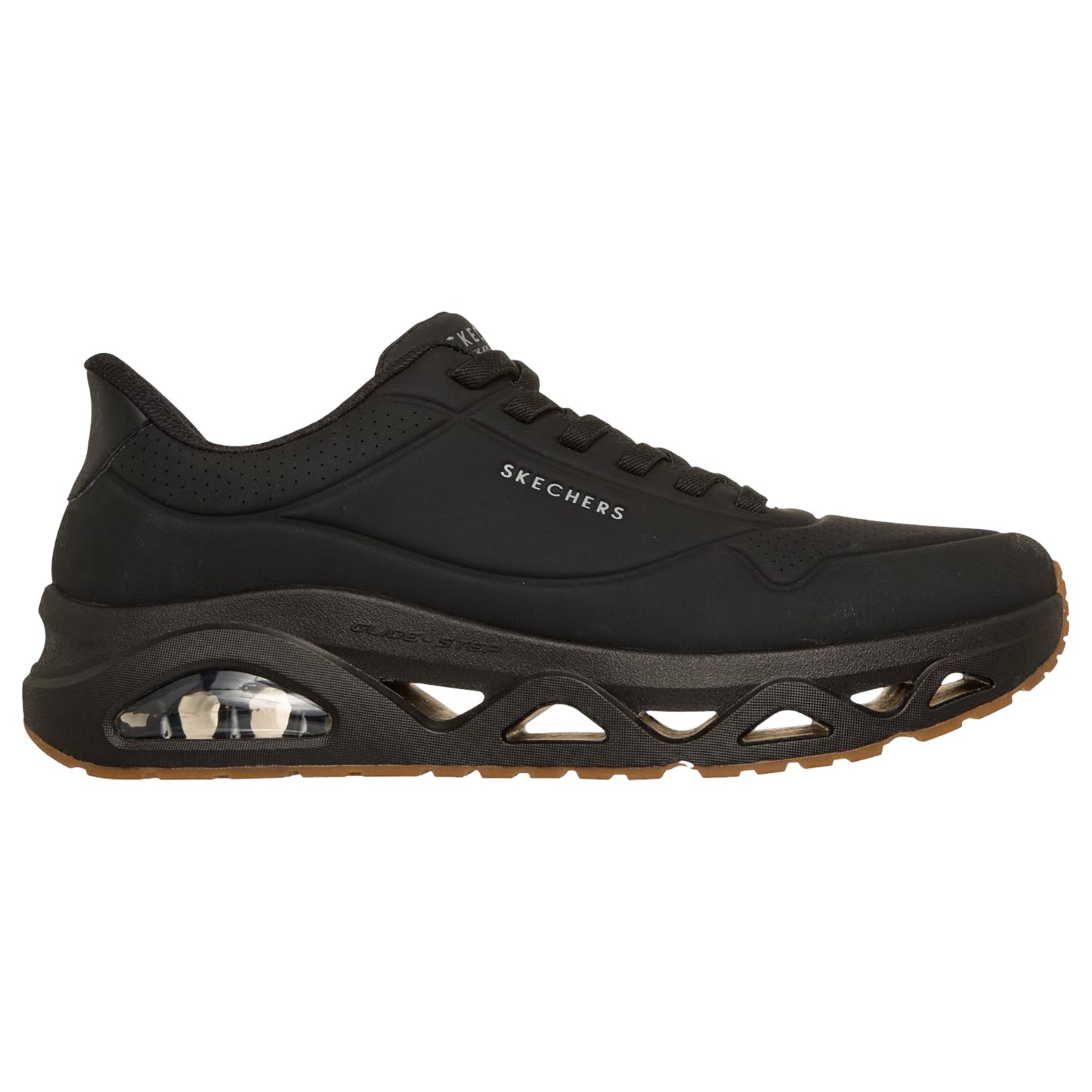 Mens Skechers Uno Glide-Step - Glide On Air Shoes Black