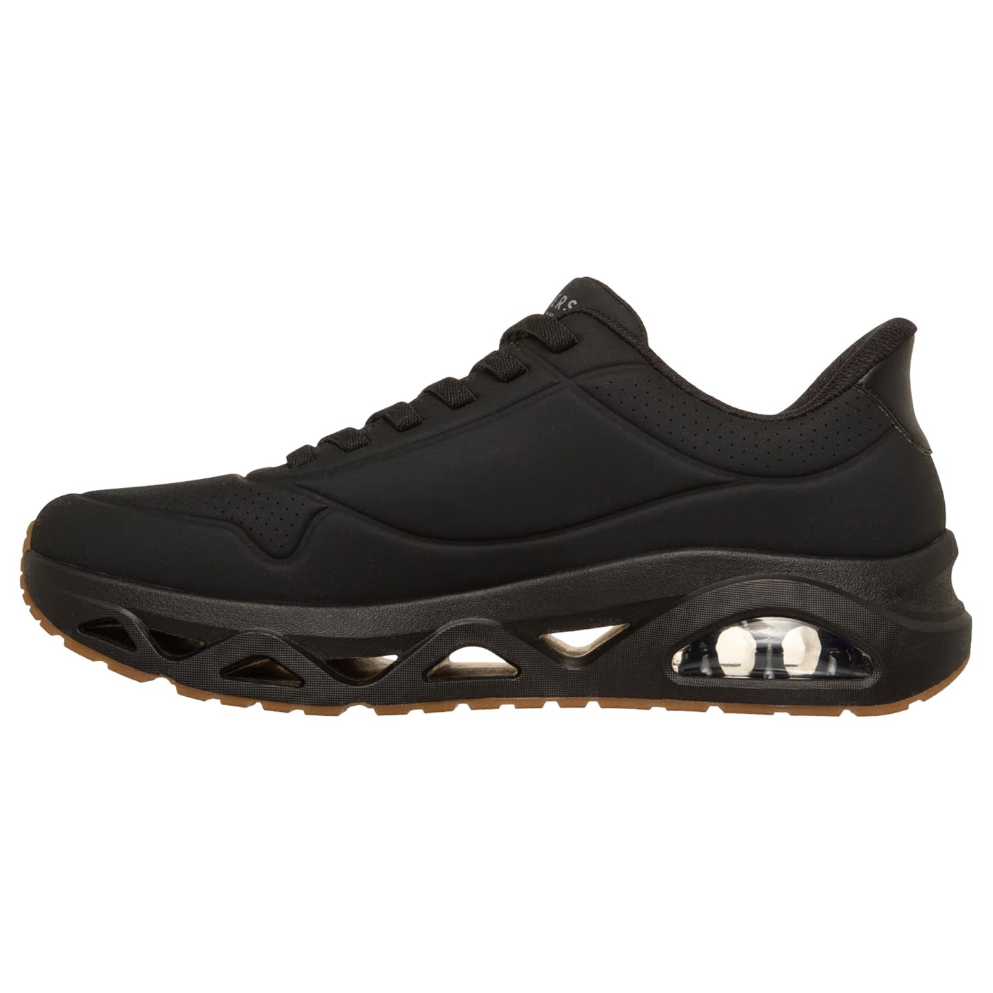 Mens Skechers Uno Glide-Step - Glide On Air Shoes Black