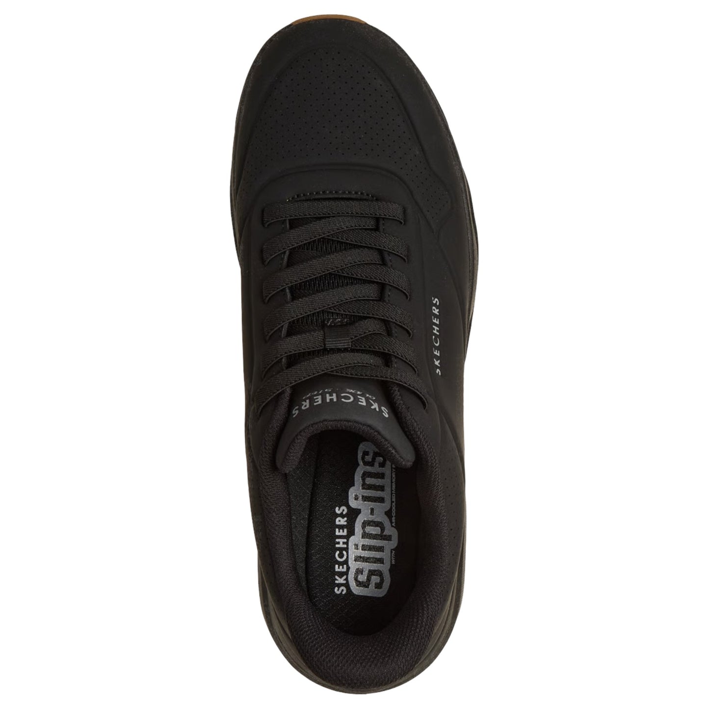 Mens Skechers Uno Glide-Step - Glide On Air Shoes Black