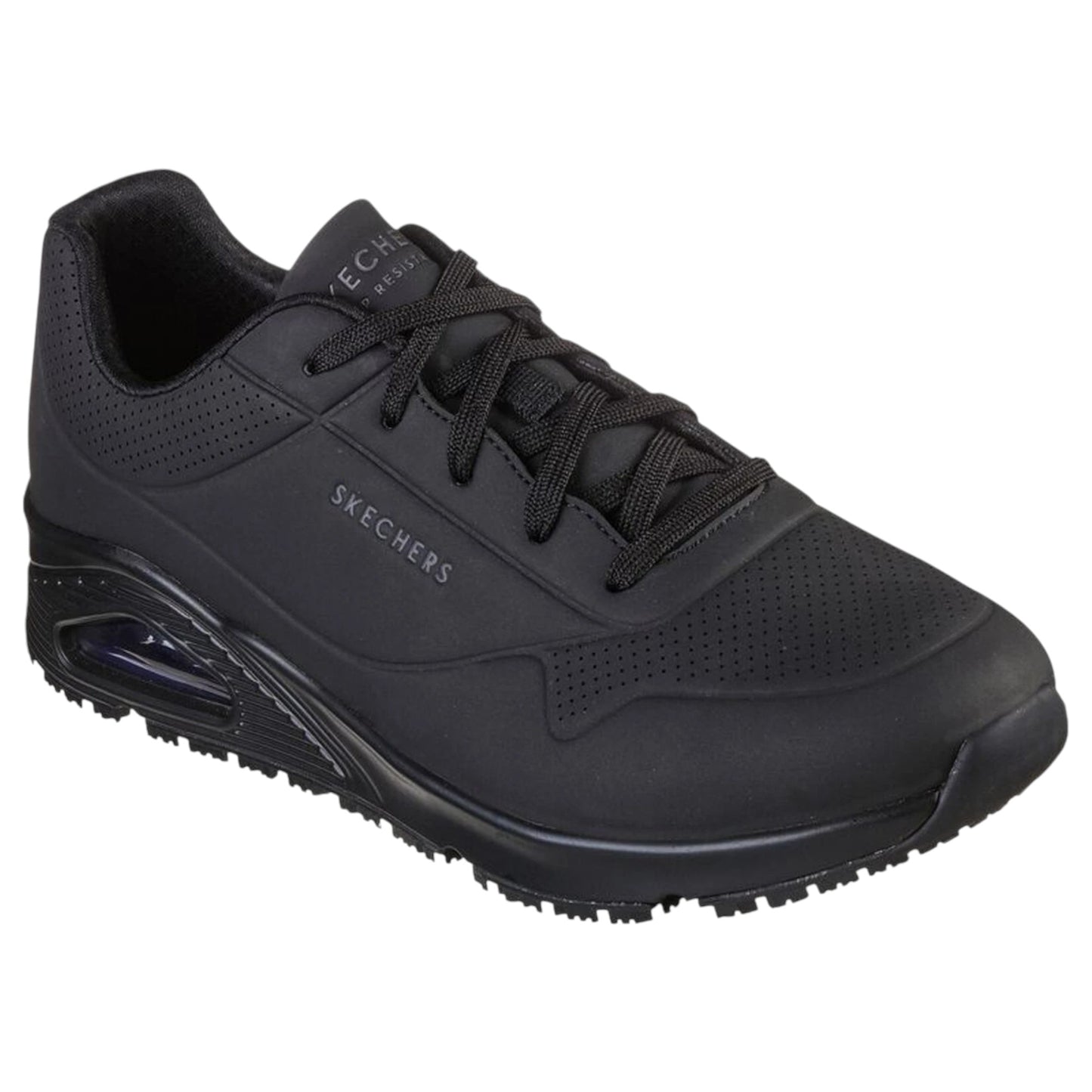 Mens Skechers Uno Slip Resistant - Sutal Shoes Black