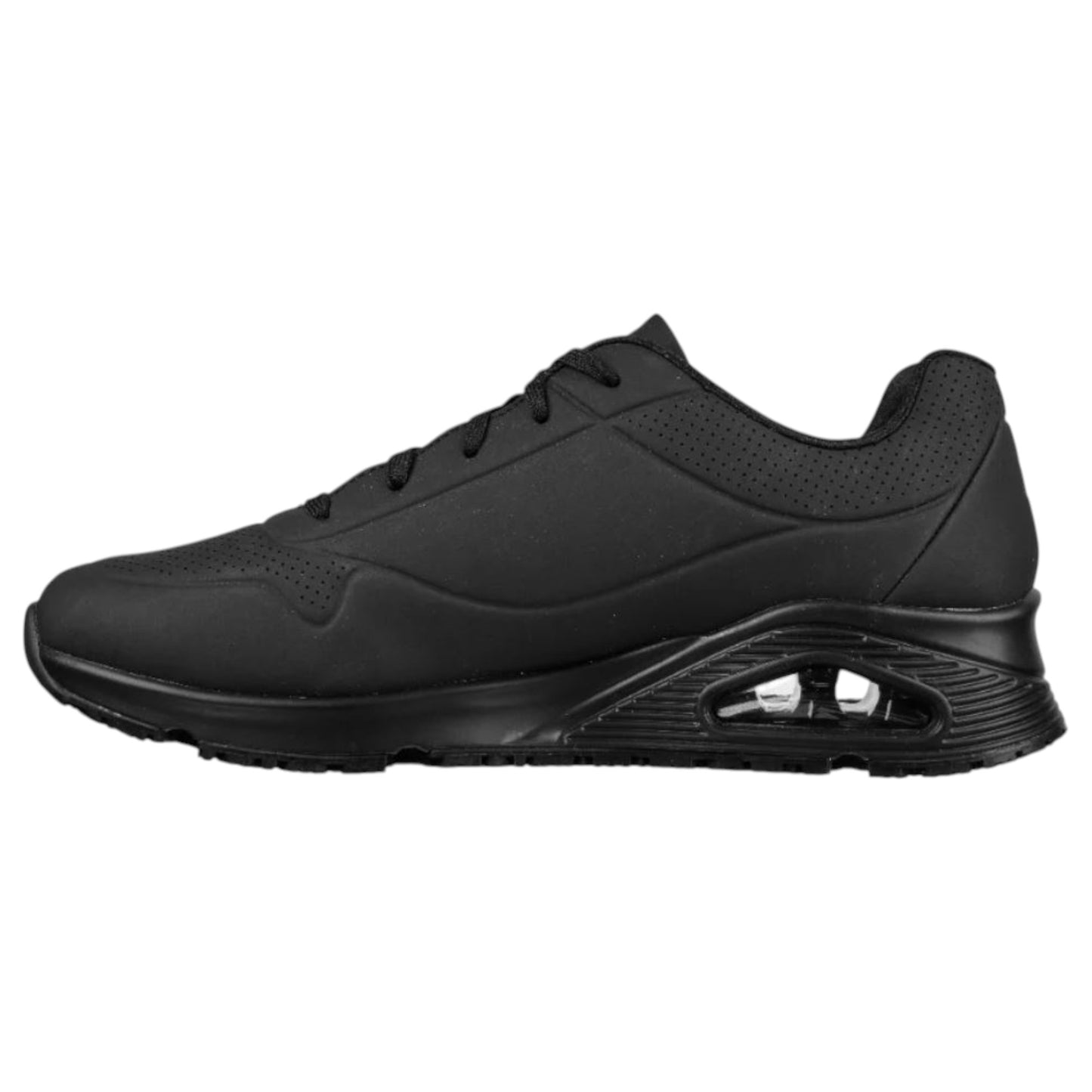 Mens Skechers Uno Slip Resistant - Sutal Shoes Black