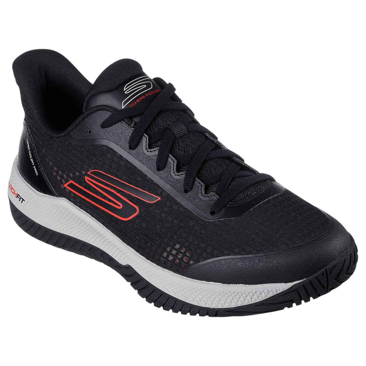 Mens Skechers Viper Court Pro - Pickleball Shoes Black/Red