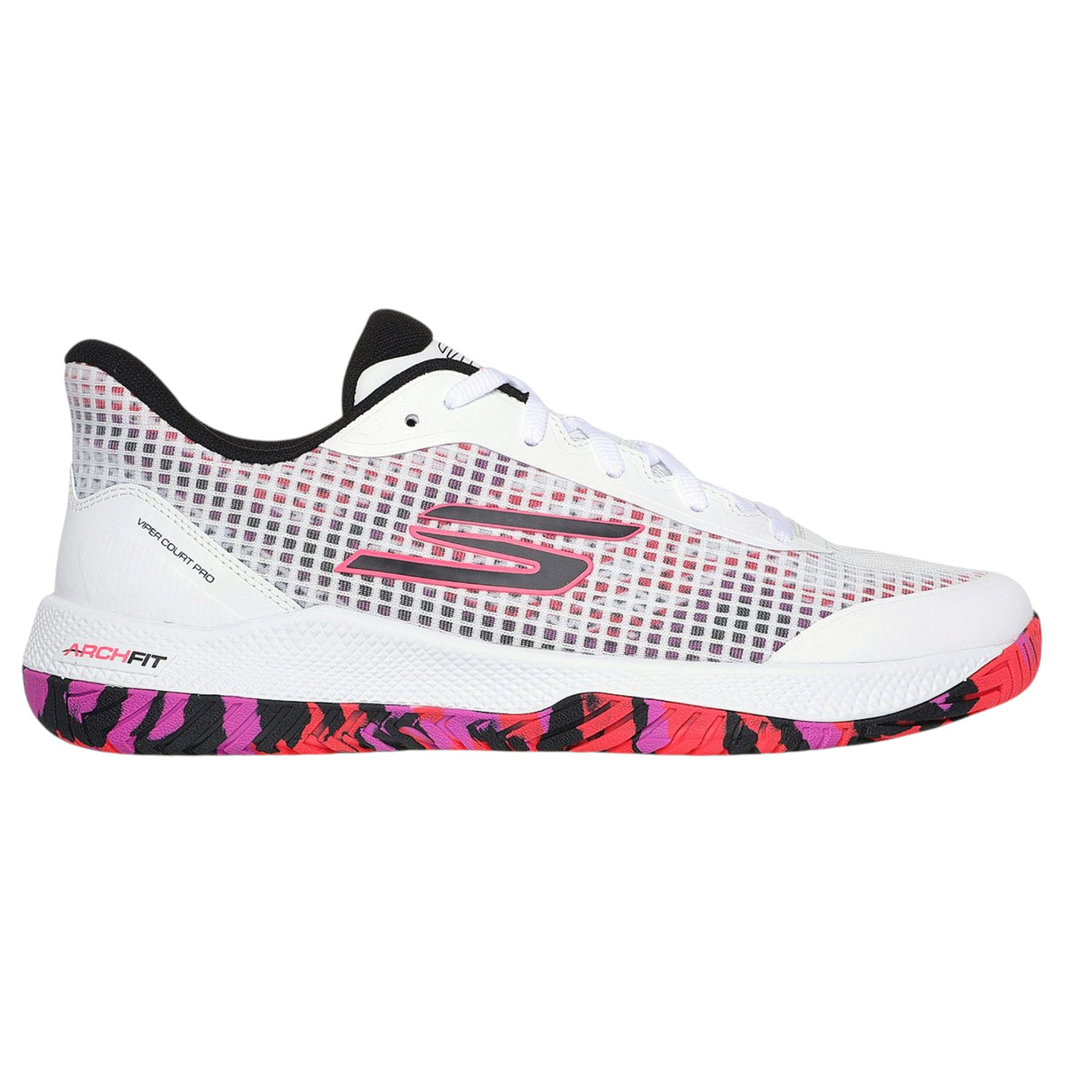 Men Skechers Viper Court Pro - Pickleball Shoes White/Pink