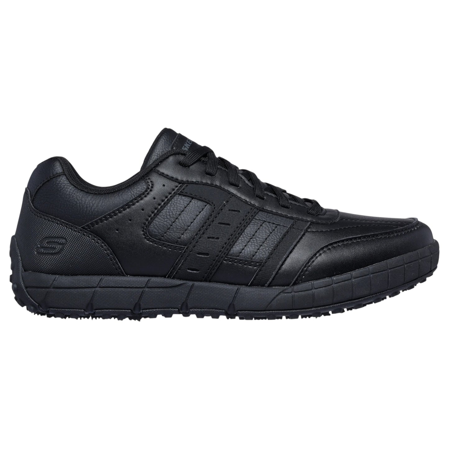 Mens Skechers Work Slip Resistant: Elston 2.0 Shoes Black
