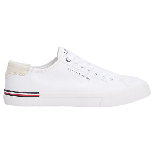 Mens Tommy Hilfiger Logo Patch Shoes White