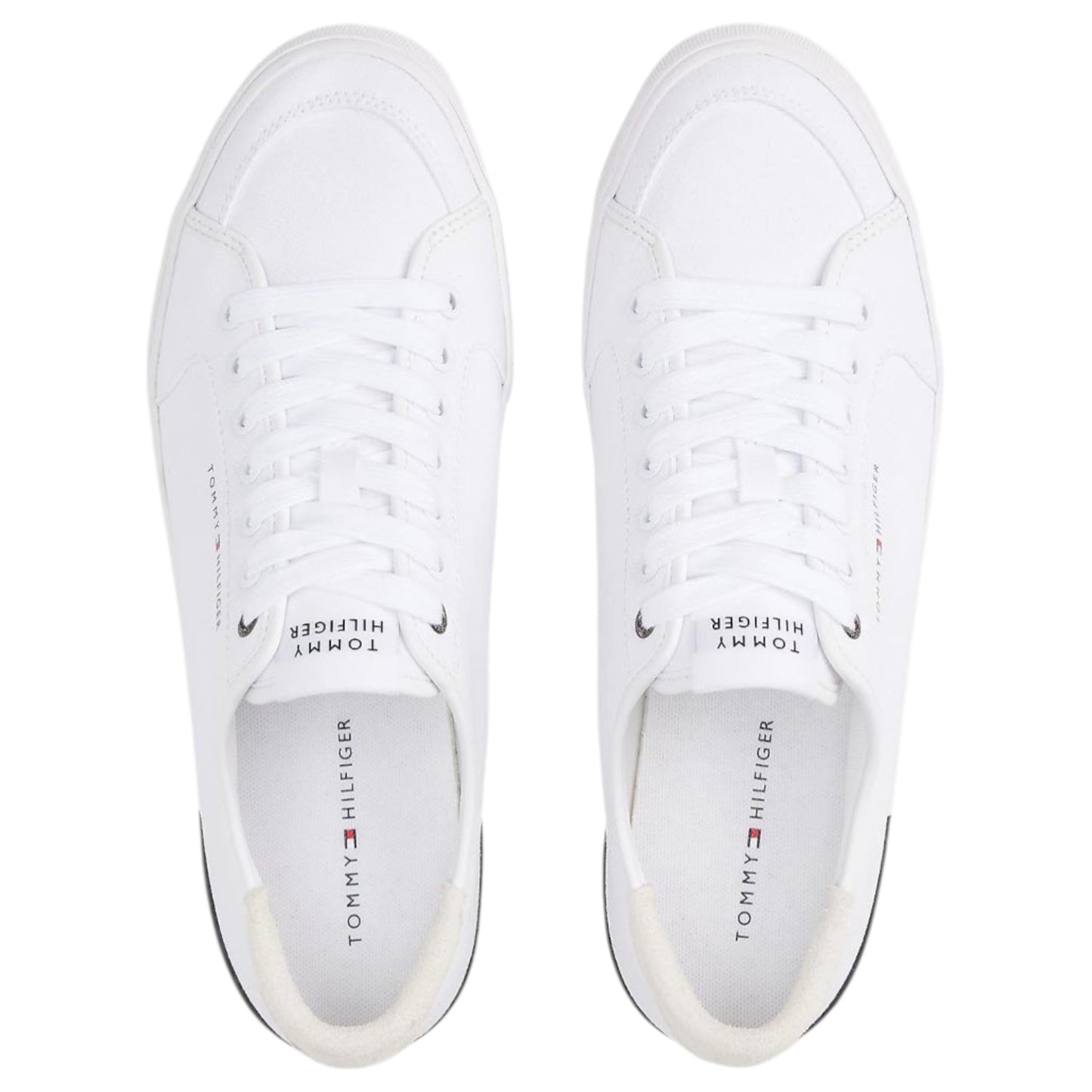 Mens Tommy Hilfiger Logo Patch Shoes White