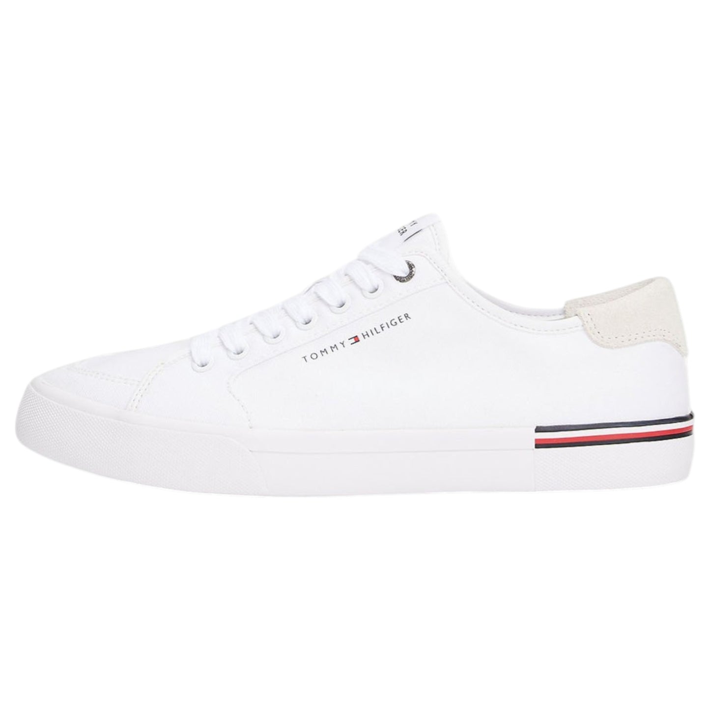 Mens Tommy Hilfiger Logo Patch Shoes White
