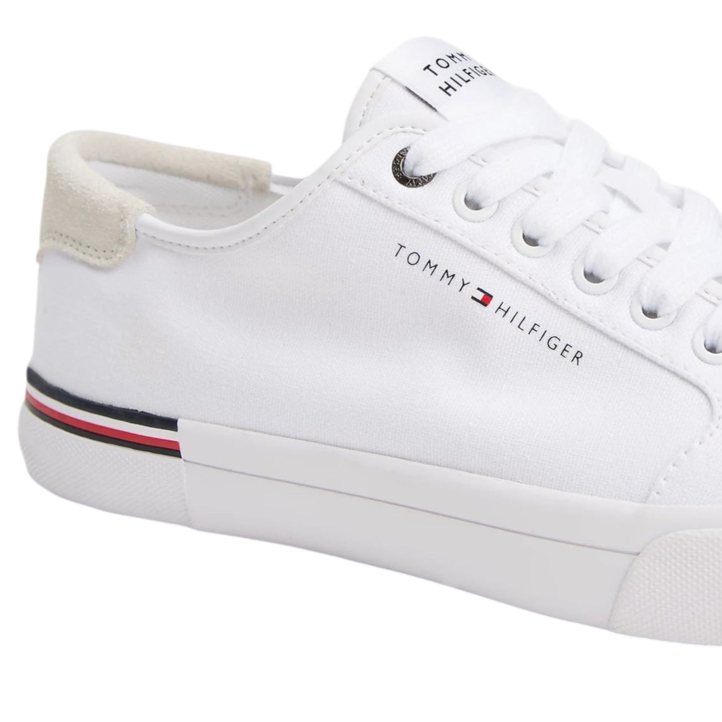 Mens Tommy Hilfiger Logo Patch Shoes White