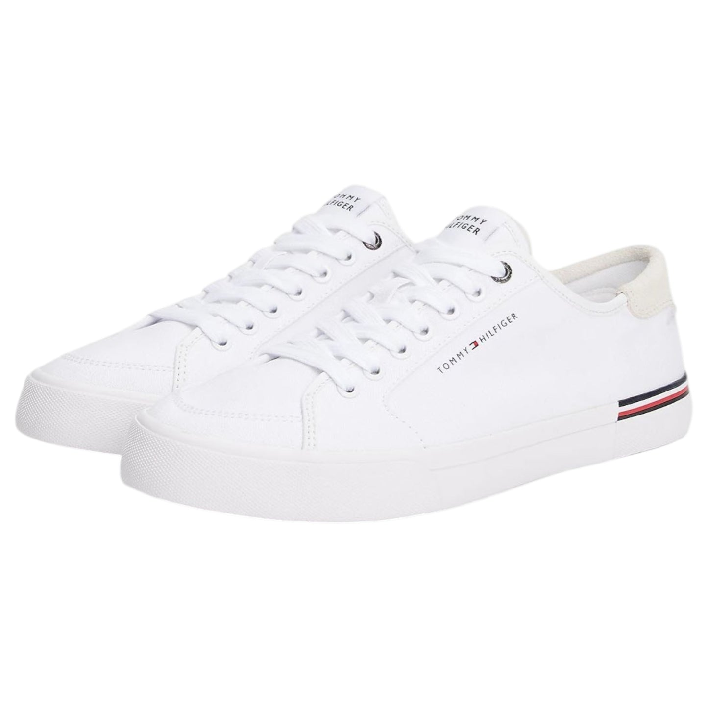 Mens Tommy Hilfiger Logo Patch Shoes White
