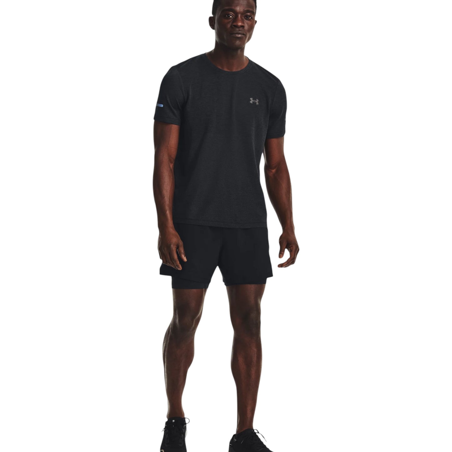 Mens Under Armour Seamless Stride Short Sleeve T-Shirt Black