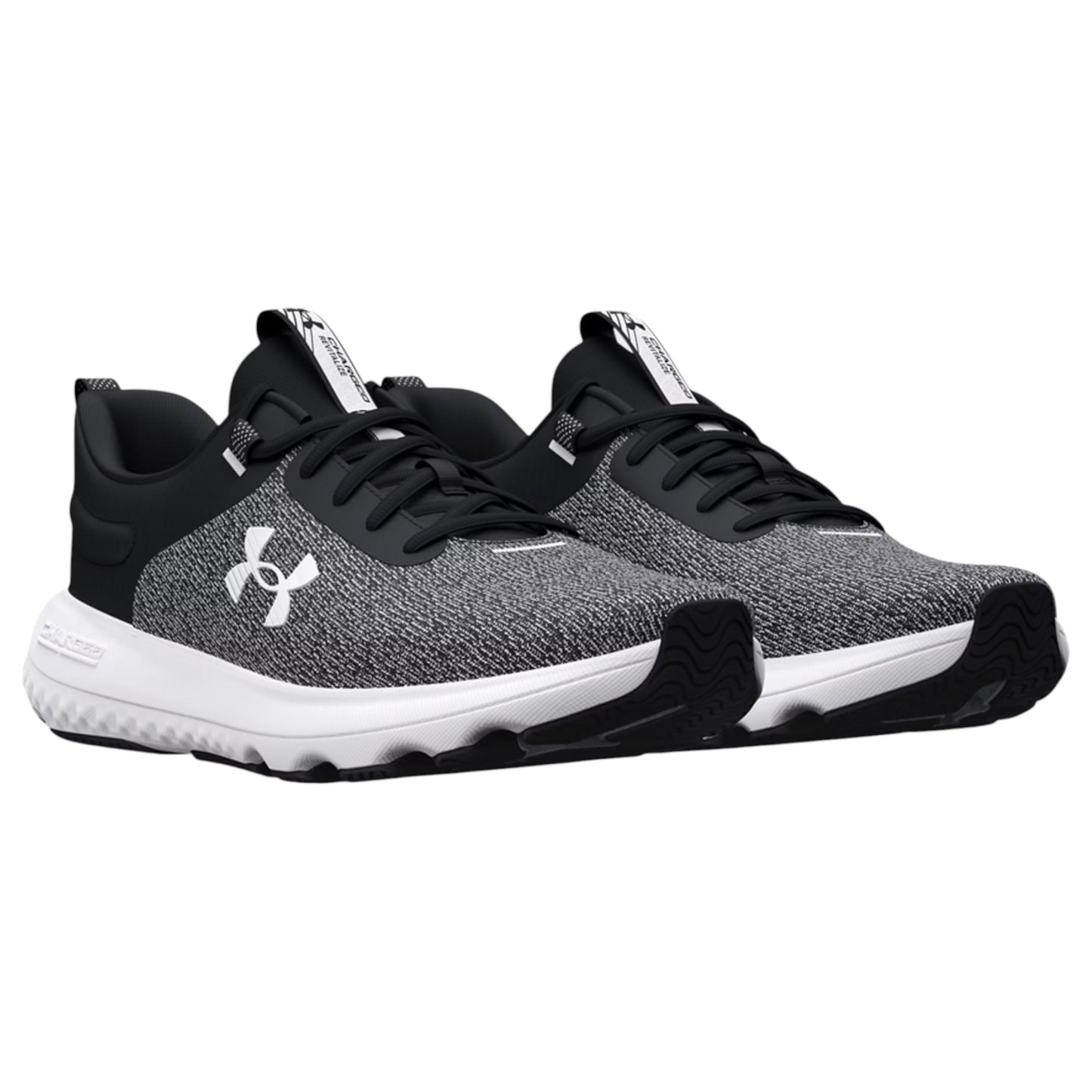 Mens Under Armour Charged Revitalize Shoes Black/White