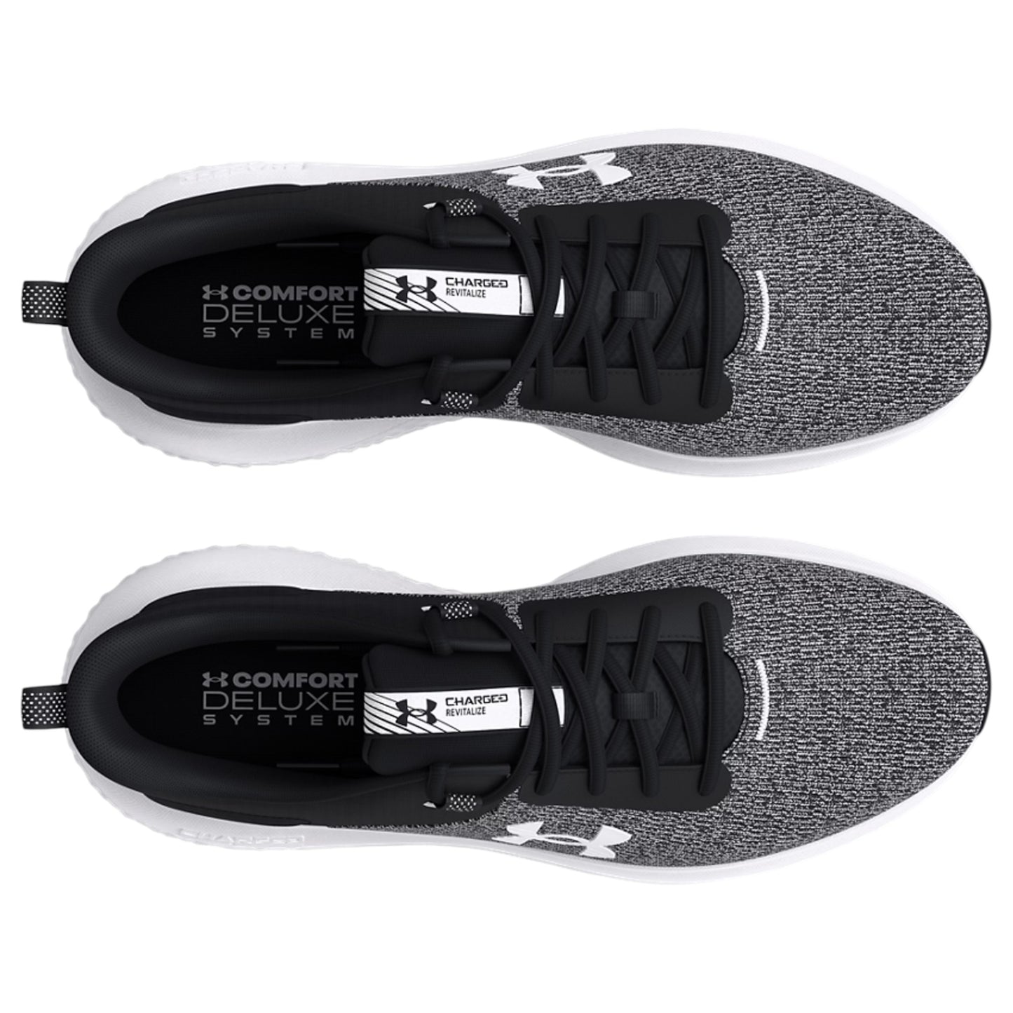 Mens Under Armour Charged Revitalize Shoes Black/White