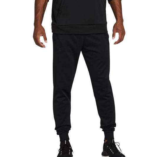 Mens Under Armour Essential Fleece Joggers Trackies Black