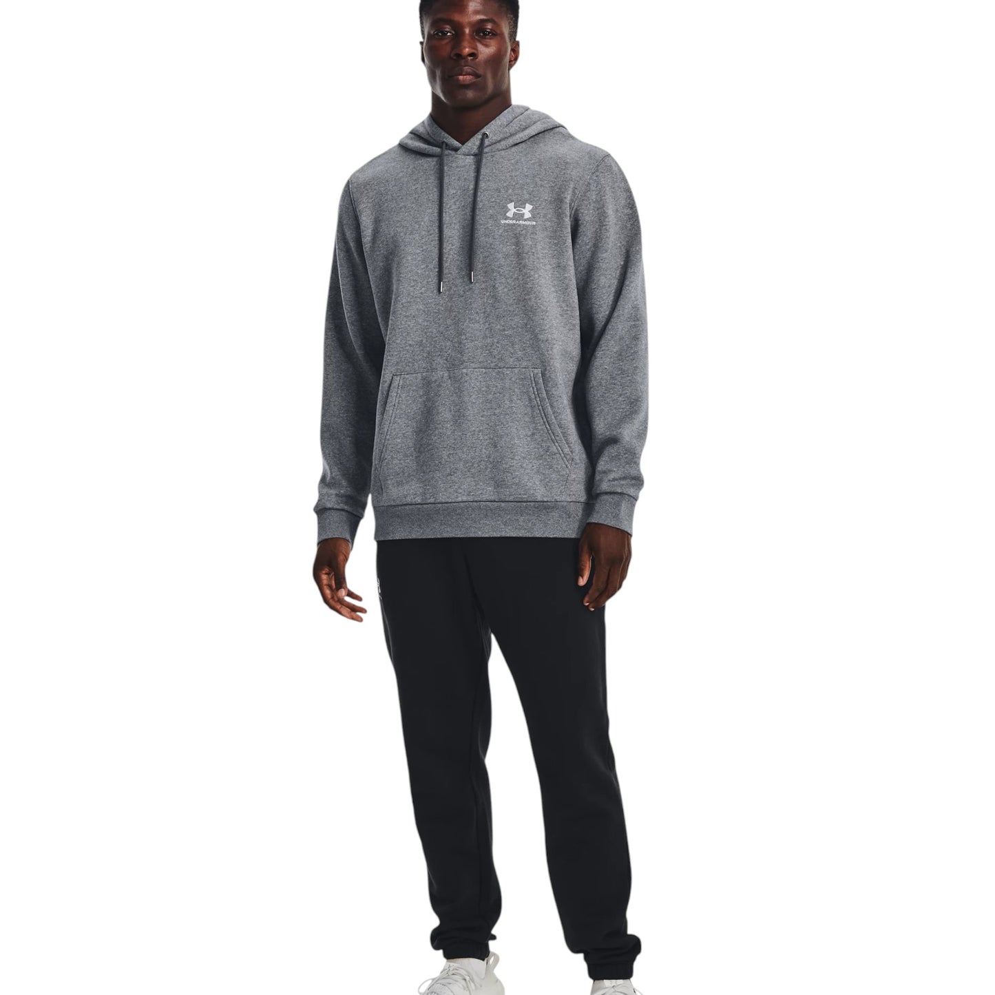 Mens Under Armour Icon Essential Fleece Hoodie Pitch Gray