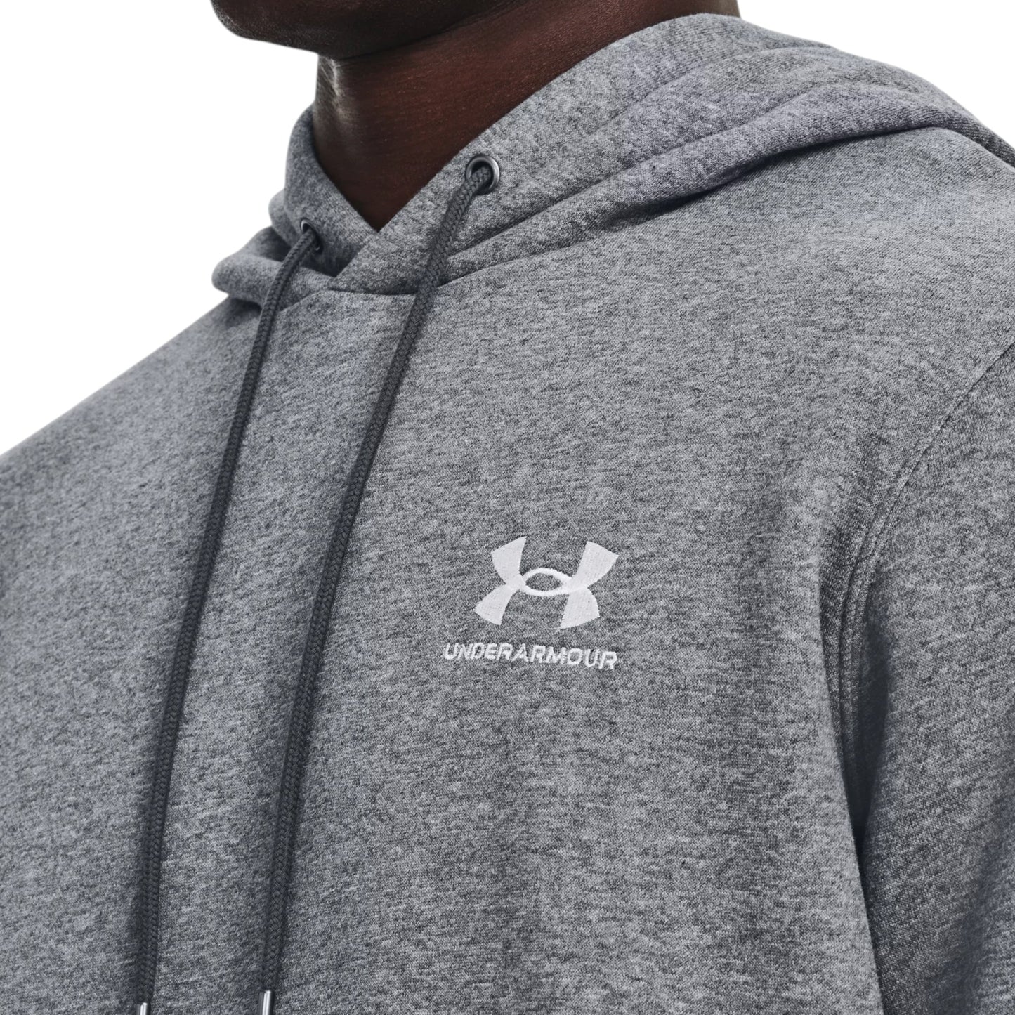 Mens Under Armour Icon Essential Fleece Hoodie Pitch Gray