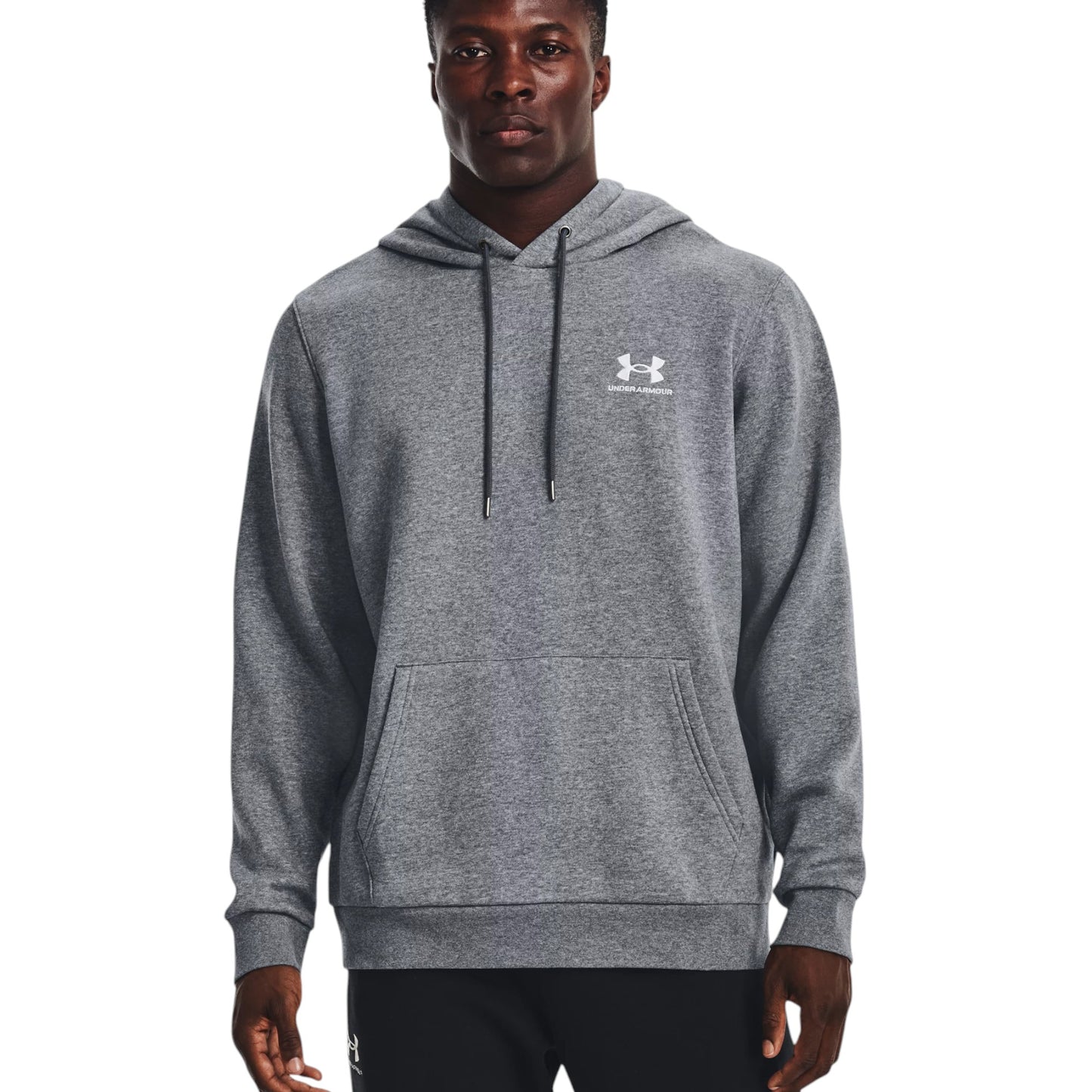 Mens Under Armour Icon Essential Fleece Hoodie Pitch Gray