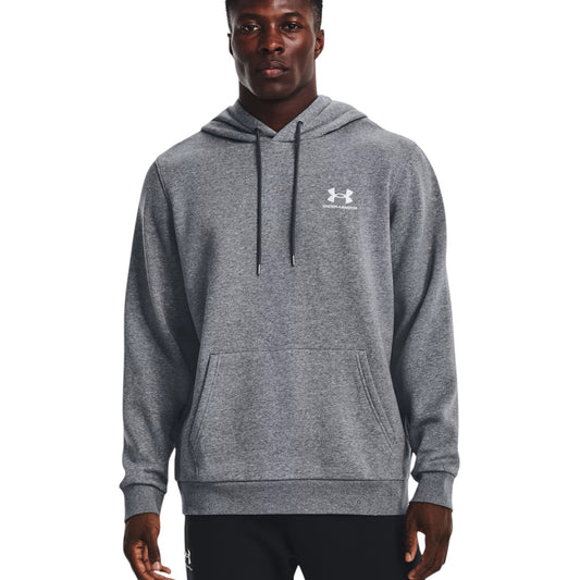 Mens Under Armour Icon Essential Fleece Hoodie Pitch Gray