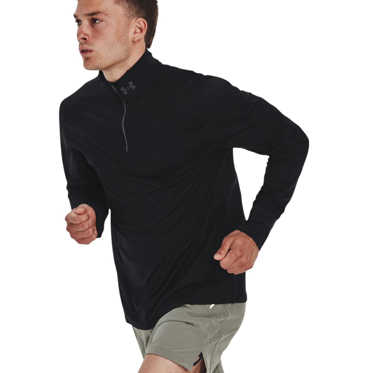 Mens Under Armour Launch Pro Quarter Zip Shirt Black