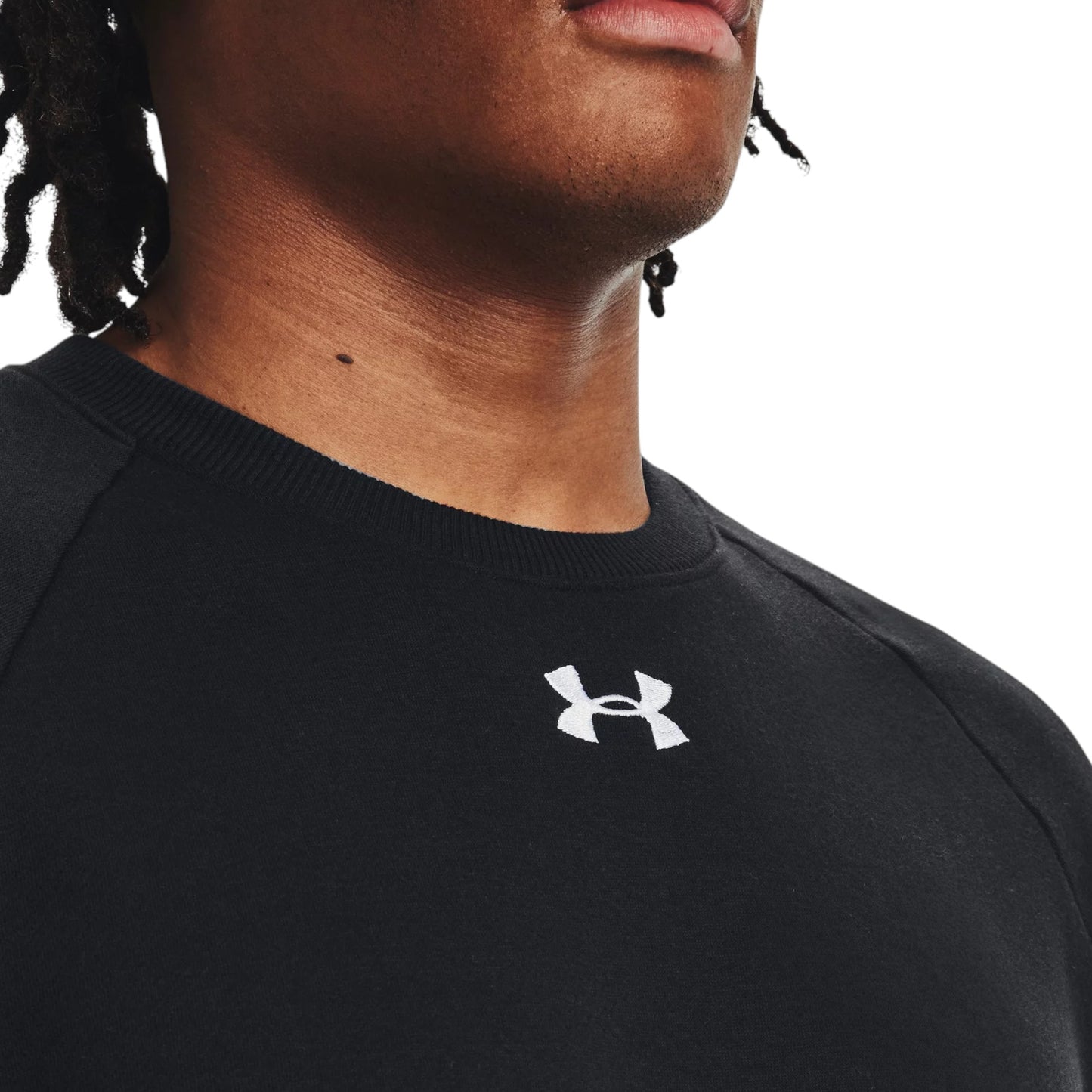 Mens Under Armour Rival Fleece Crew Jumper Black