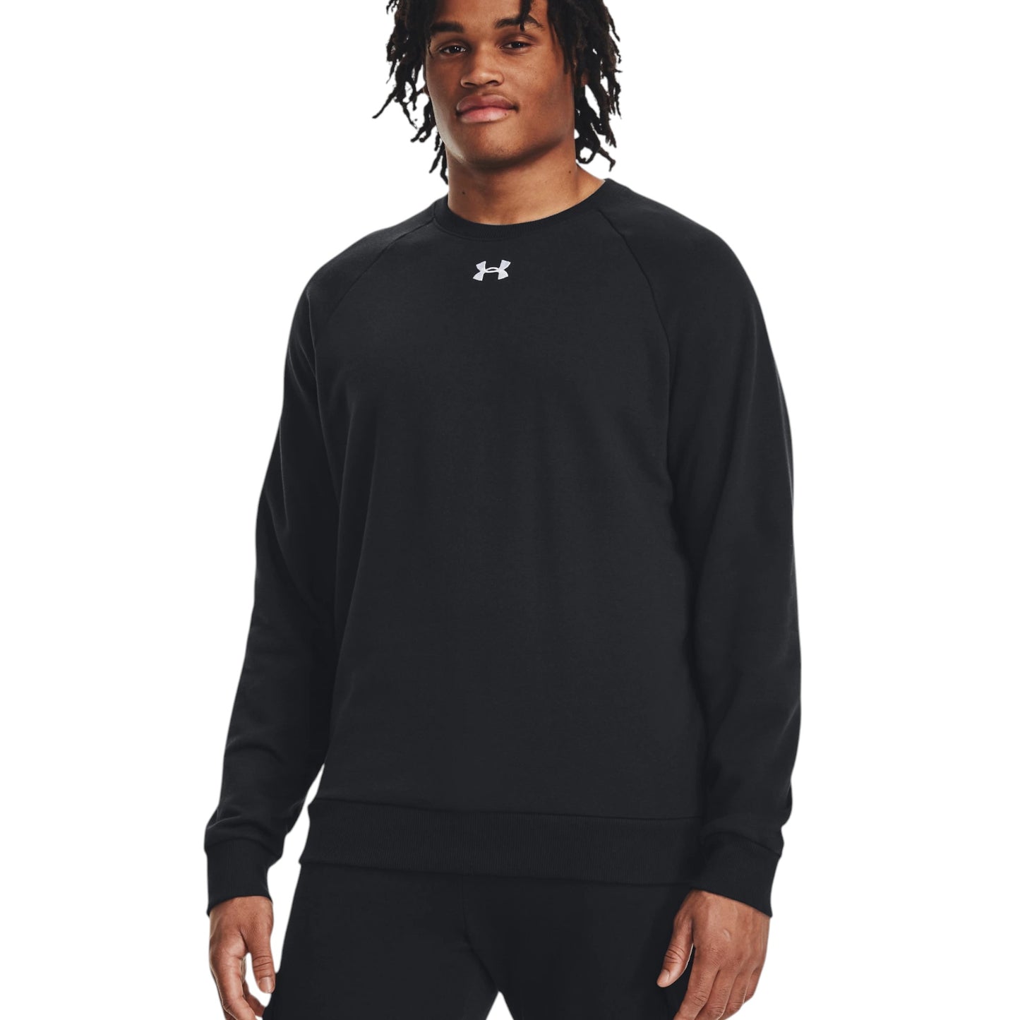 Mens Under Armour Rival Fleece Crew Jumper Black