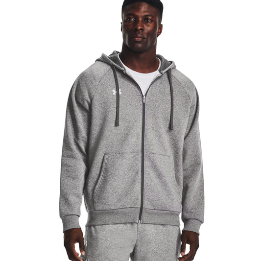Mens Under Armour Rival Terry Full Zip Jacket Grey