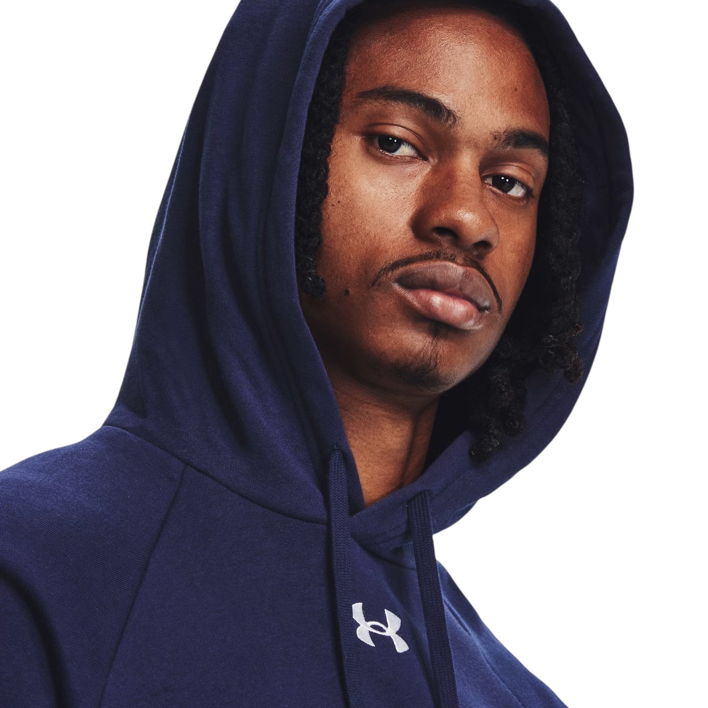 Mens Under Armour Rival Fleece Hoodie Navy