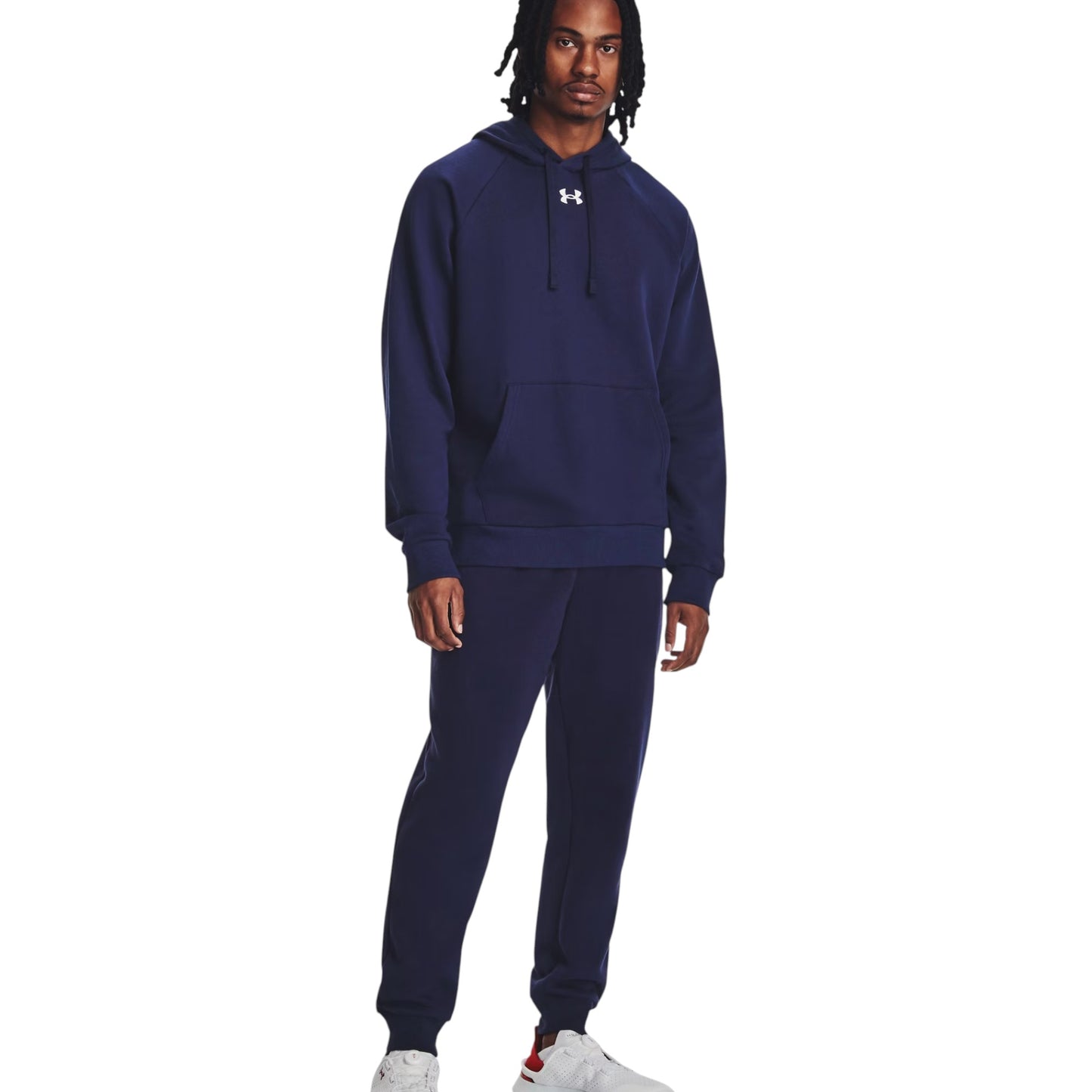 Mens Under Armour Rival Fleece Hoodie Navy