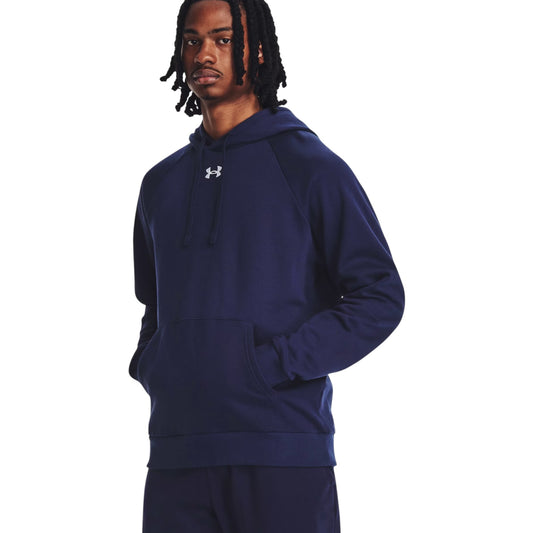 Mens Under Armour Rival Fleece Hoodie Navy