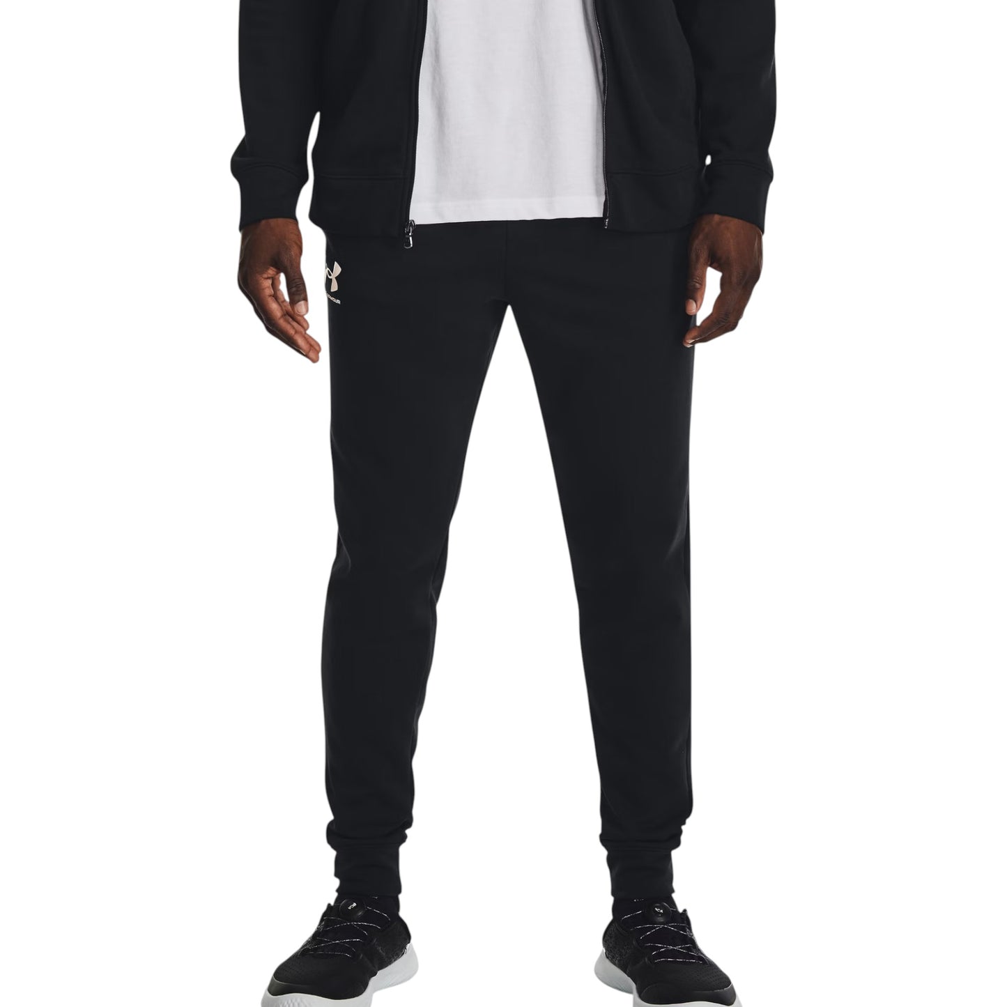 Mens Under Armour Rival Terry Jogger Trackies Black