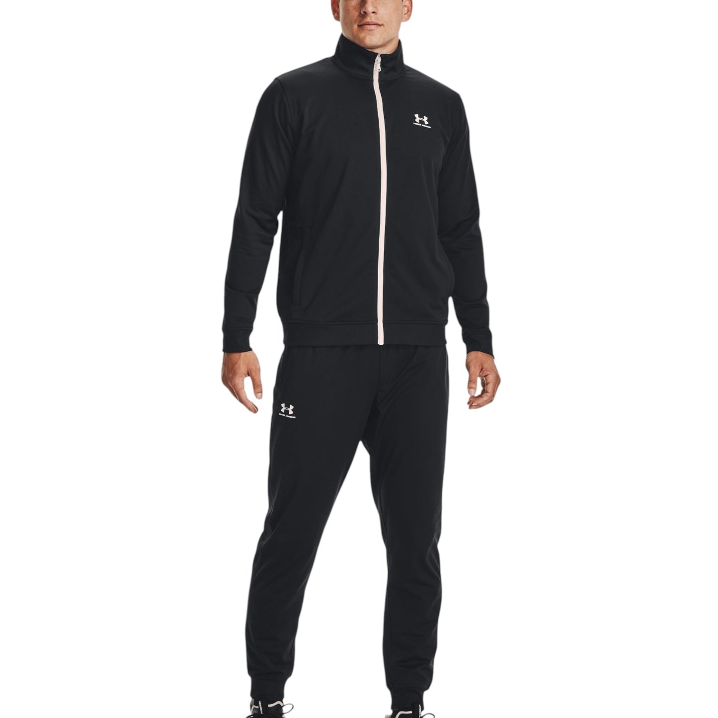 Mens Under Armour Sportstyle Tricot Active Sweatshirt Jacket Black