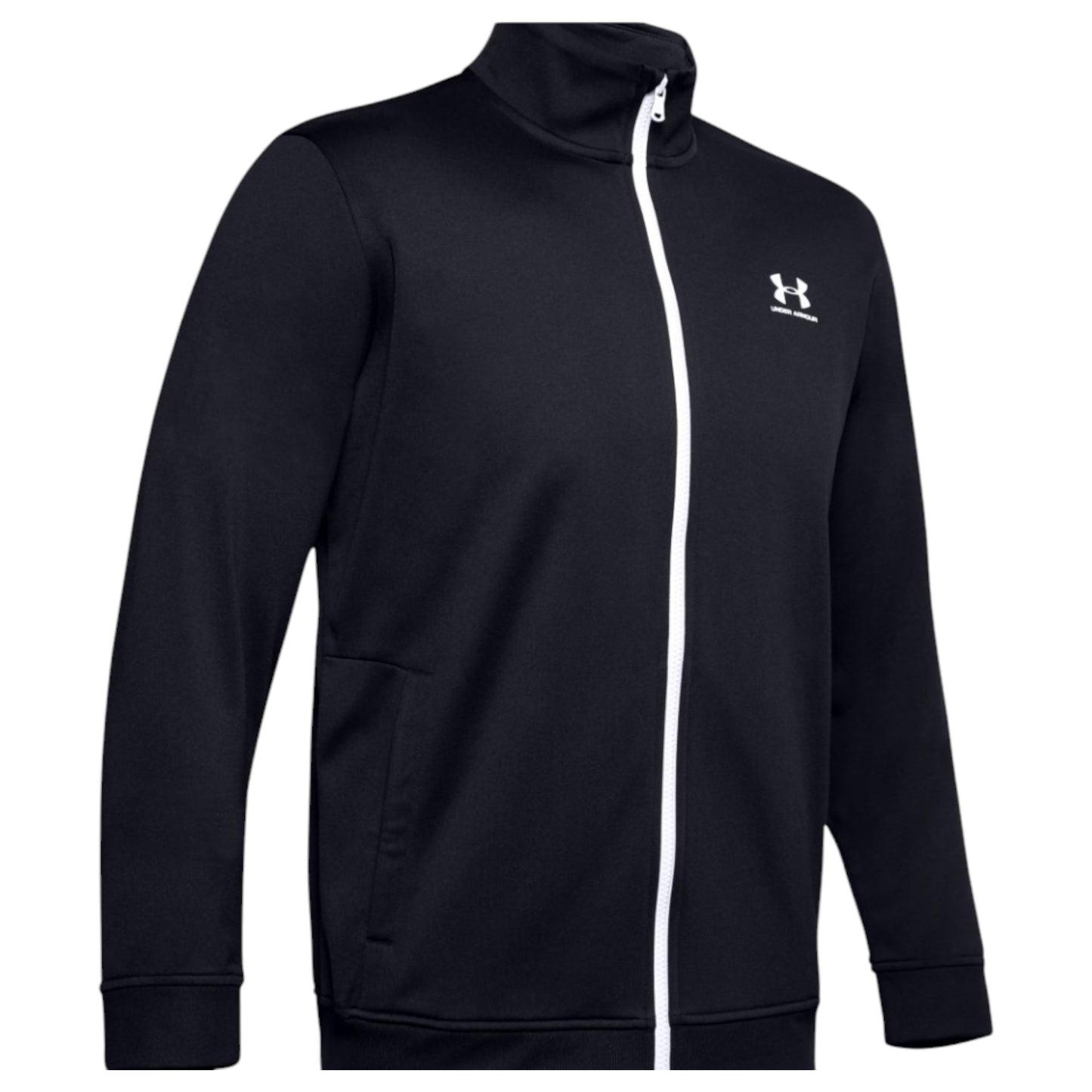 Mens Under Armour Sportstyle Tricot Active Sweatshirt Jacket Black