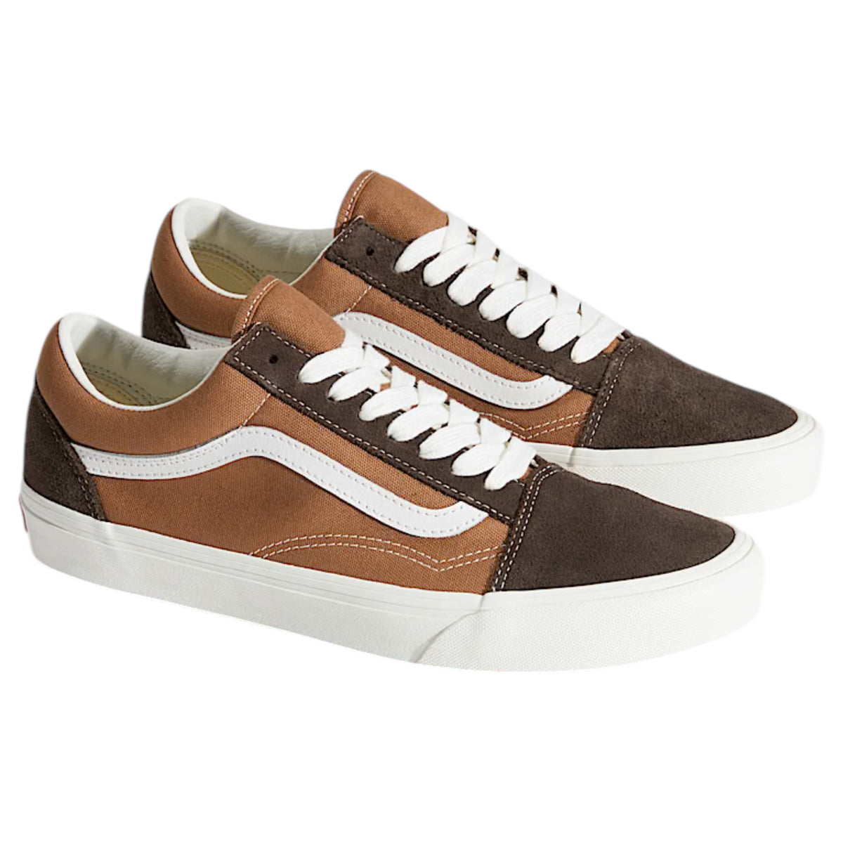 Mens Vans Old Skool 2 Tone Shoes Brown