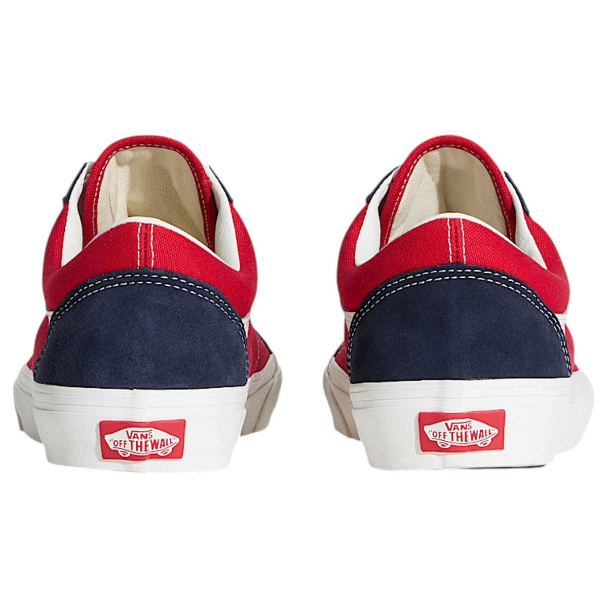 Mens Vans Old Skool 2 Tone Shoes Navy/Red